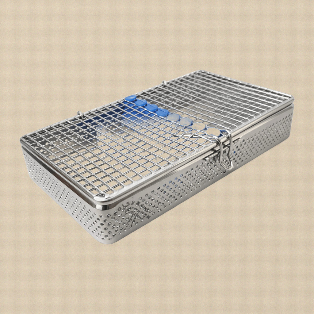 Stainless Steel Autoclave Tray for 7 Instruments, 195 x 105 mm | Dental Instruments | Toolsmith Ltd UK
