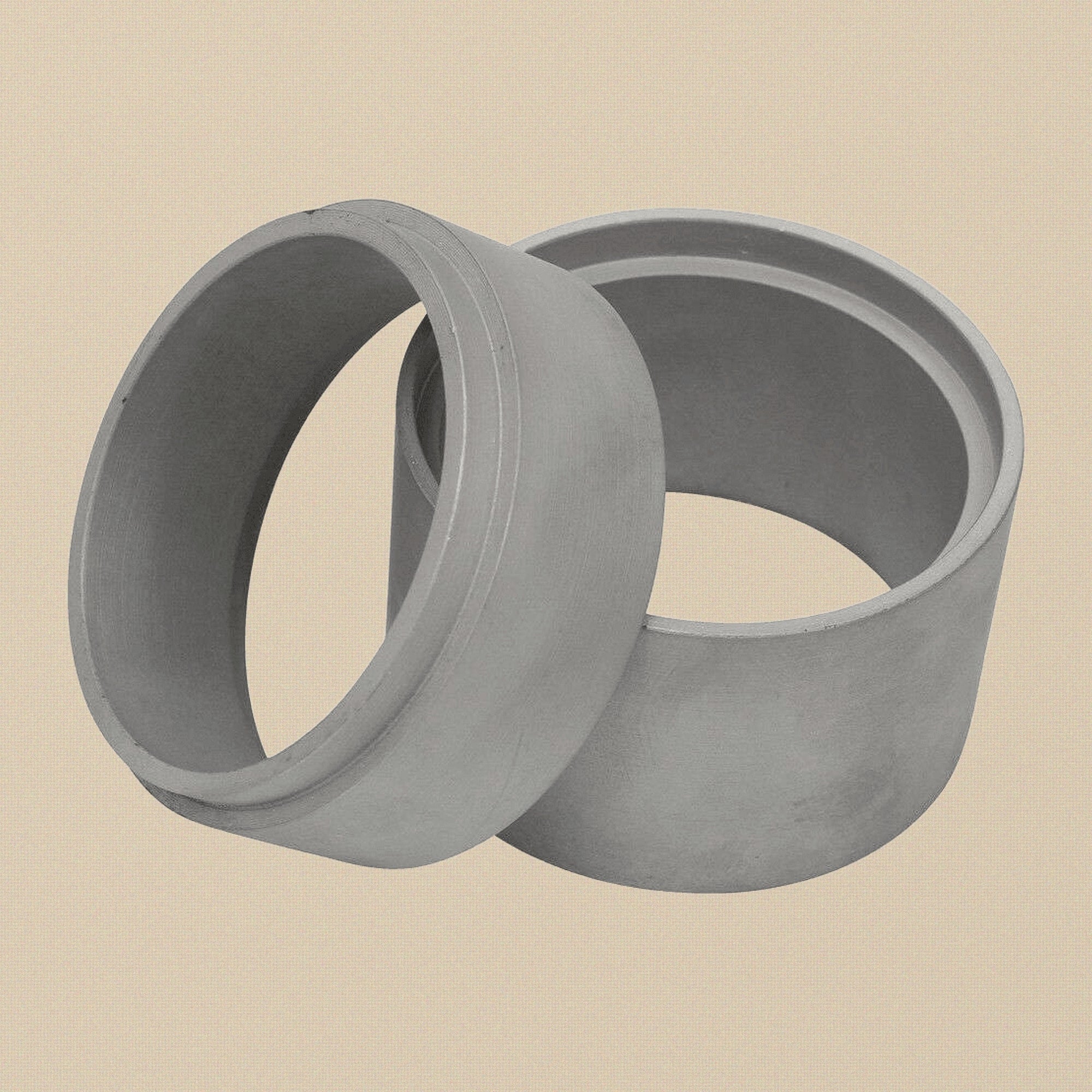 60mm x 60mm Aluminium Sand Casting Mould Rings, 2-Part Set for Delft Clay and Petrobond | Jewellery Making Tools | Toolsmith Ltd UK