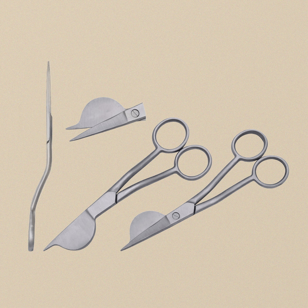 6 Inch Half Duckbill Applique Scissors, Curved Embroidery Lace Thread Quilting Shears, Double Bent Curved Offset Handle for Embroidery, Fabric, Thread, Knitting, Sewing, Arts & Craft | Jewellery Making Tools | Toolsmith Ltd UK