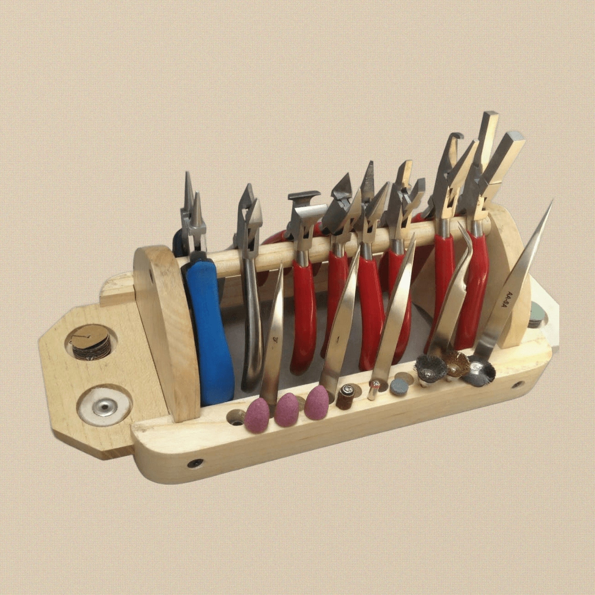 Wood Pliers Rack Stand Deluxe, Jewellery Work Bench Tools Storage Organizer | Jewellery Making Tools | Toolsmith Ltd UK