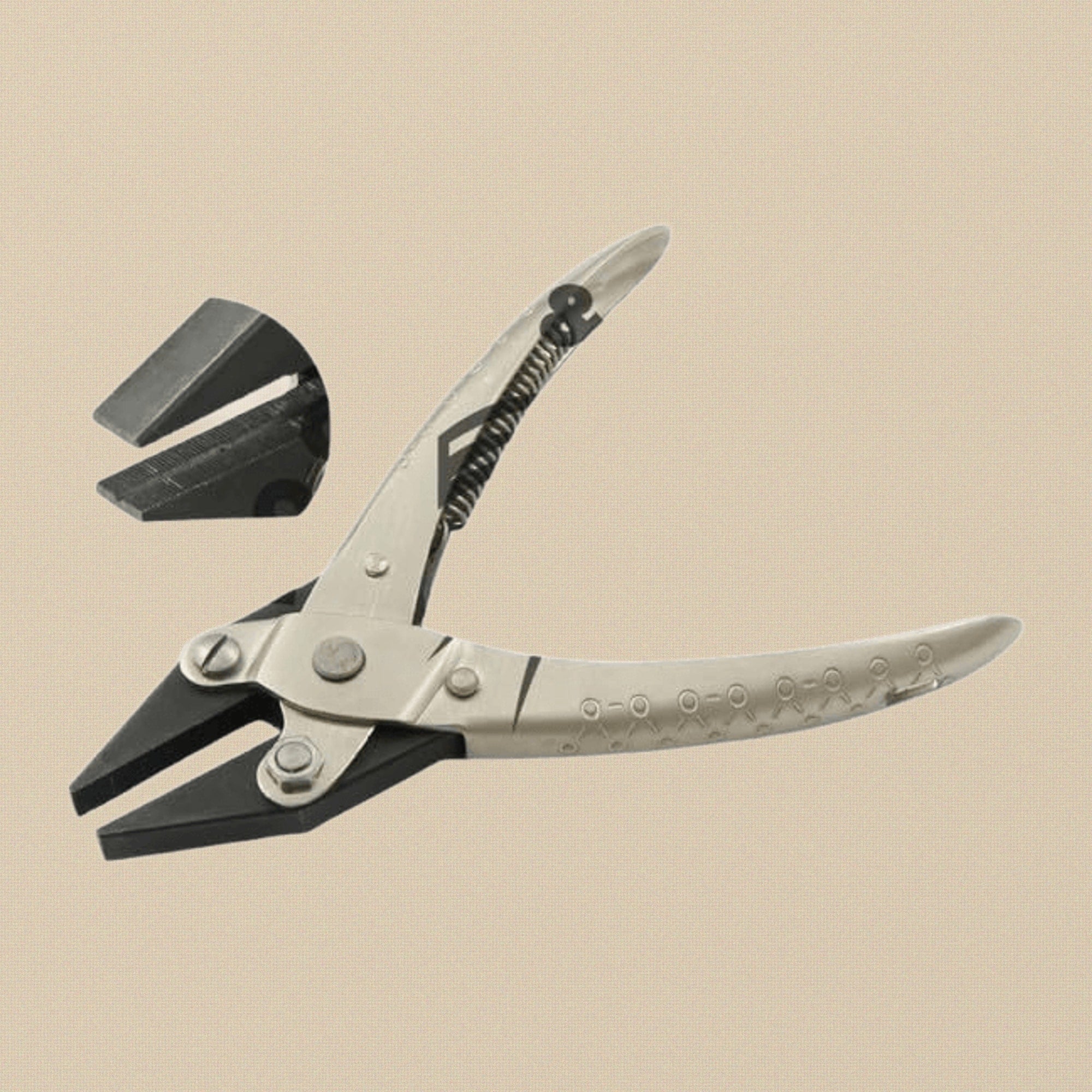 Parallel Action Flat Nose Serrated & Grooved Pliers with Spring, 140 mm Jewellery Making Crafts Tool | Jewellery Making Tools | Toolsmith Ltd UK