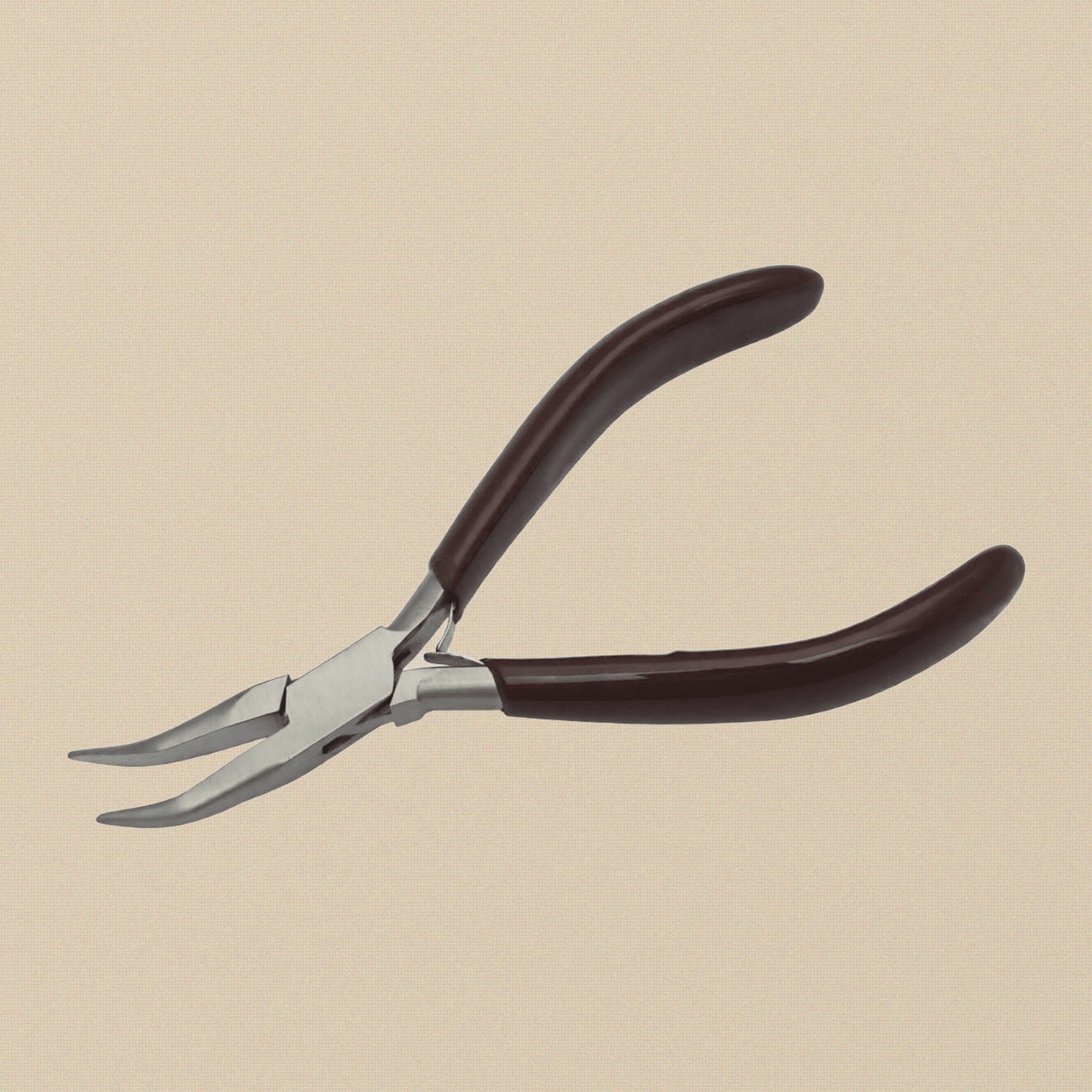 Ergonomic Comfort Bent Chain Nose Pliers, 5.5 Inch, Stainless Steel with PVC Grips for Jewellery Crafts Making and Hobby | Jewellery Making Tools | Toolsmith Ltd UK