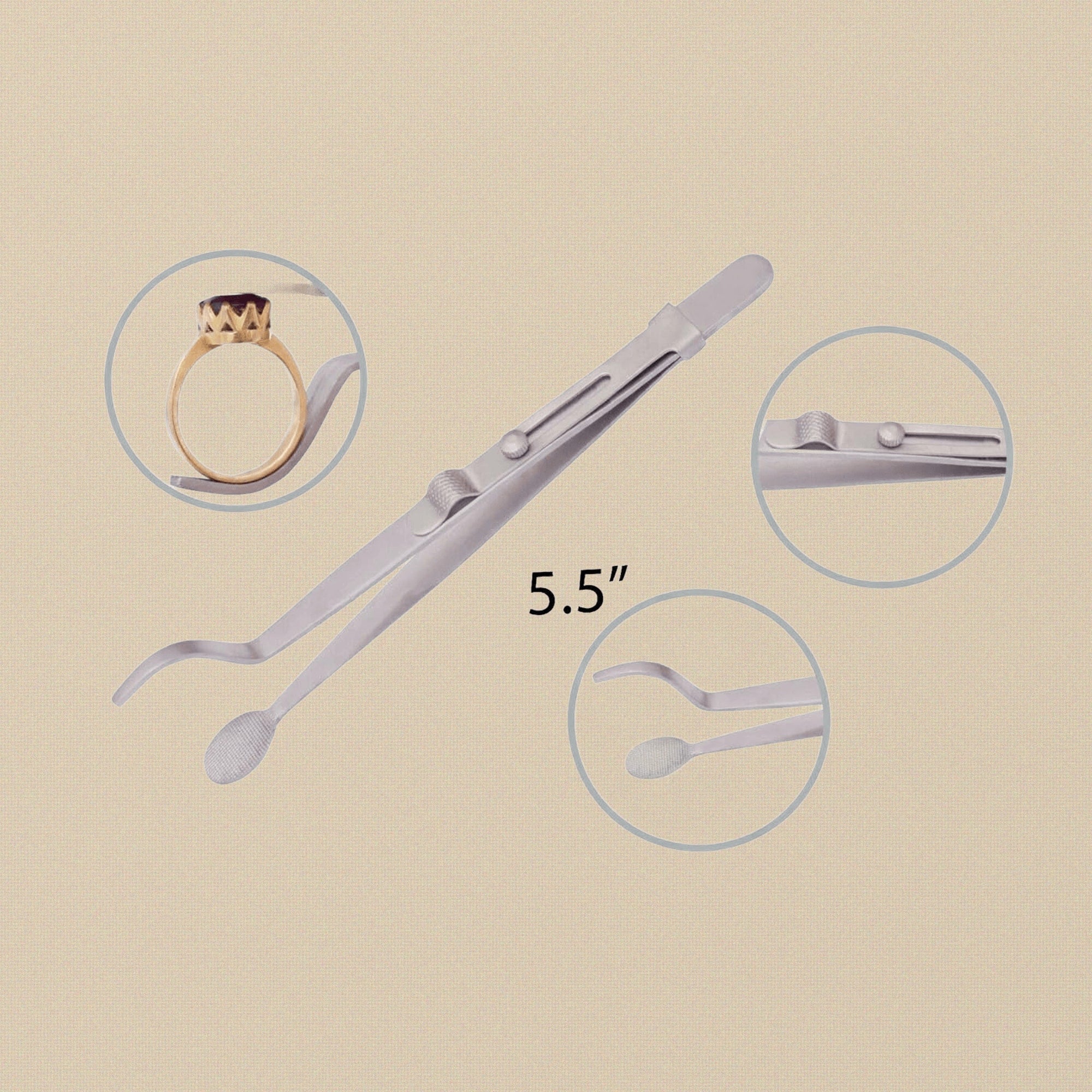 Professional Jewellery Making Tweezers, Locking Head and Shank, Ring Holding Tool | Jewellery Making Tools | Toolsmith Ltd UK