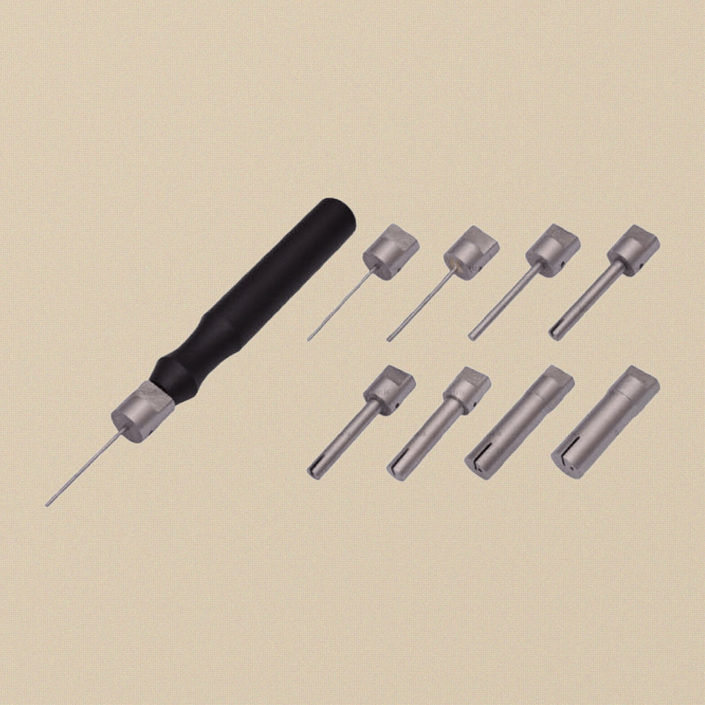 Mini Round Jewellery Making Mandrel Set, 8 Sizes 1.5-15 mm, with Handle and Storage Case, Wires Wrapping Looping etc | Jewellery Making Tools | Toolsmith Ltd UK