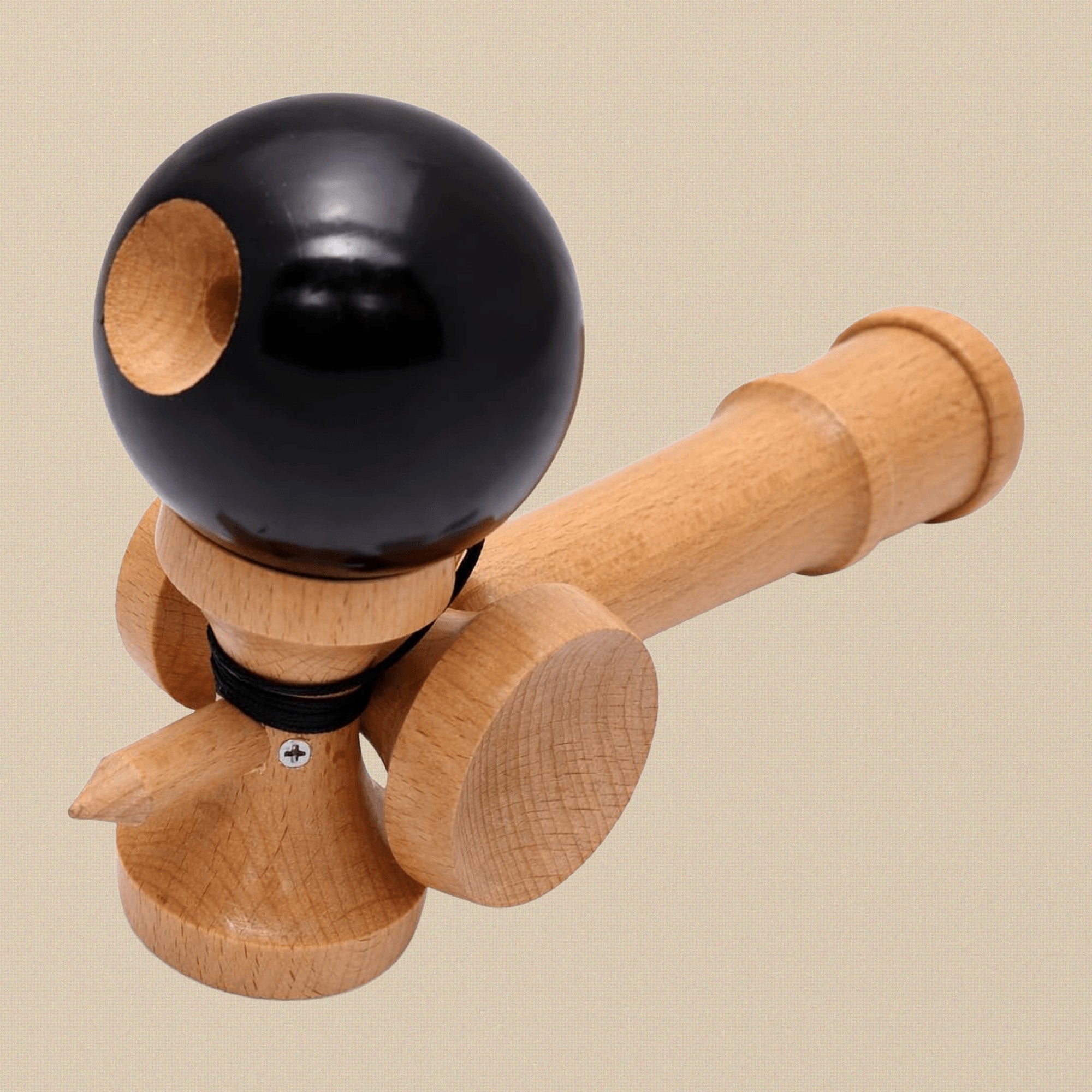Professional 5 Way Kendama Toy, Black, Beech Wood, Competition Grade, Glistening Finish | Jewellery Making Tools | Toolsmith Ltd UK
