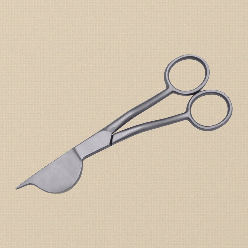 6 Inch Half Duckbill Applique Scissors, Curved Embroidery Lace Thread Quilting Shears, Double Bent Curved Offset Handle for Embroidery, Fabric, Thread, Knitting, Sewing, Arts & Craft | Jewellery Making Tools | Toolsmith Ltd UK