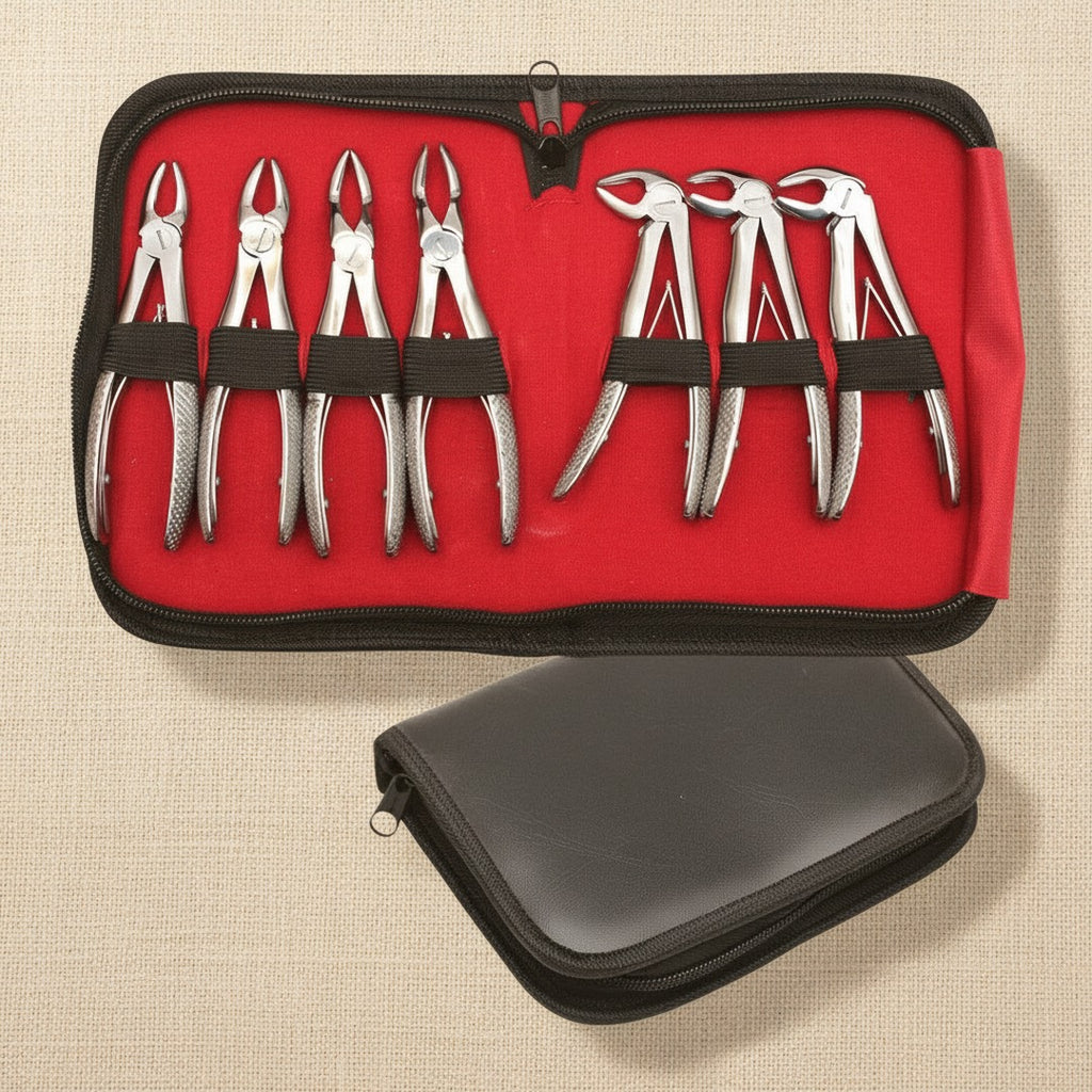 Set of 7 Miniature-Jaw Extraction Forceps for Precision Component Work | Forceps Set | Toolsmith Ltd UK