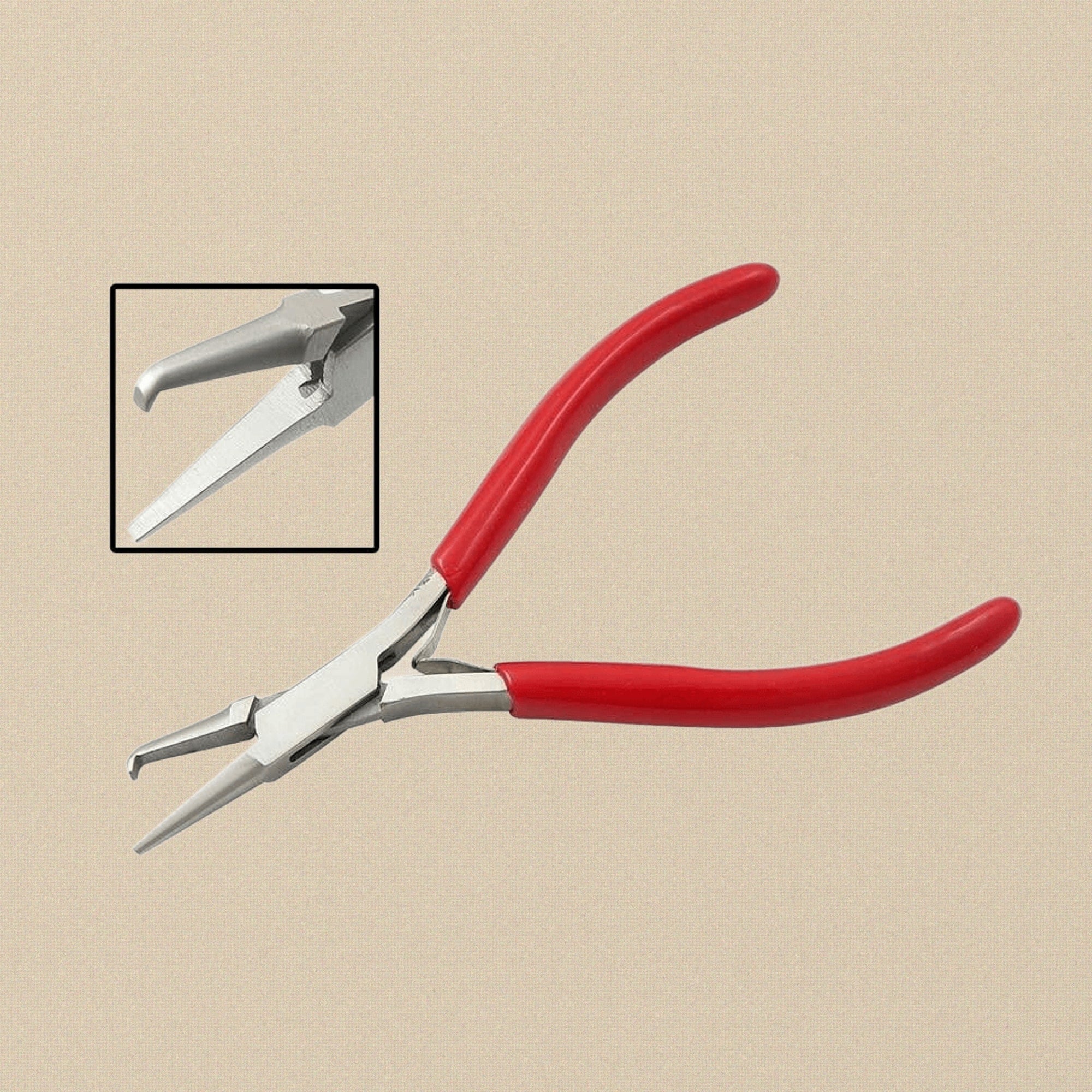 Professional Split Ring Pliers for Jewellery Making, Beading and Crafts, PVC Handle, Stainless Steel, 14cm | Jewellery Making Tools | Toolsmith Ltd UK