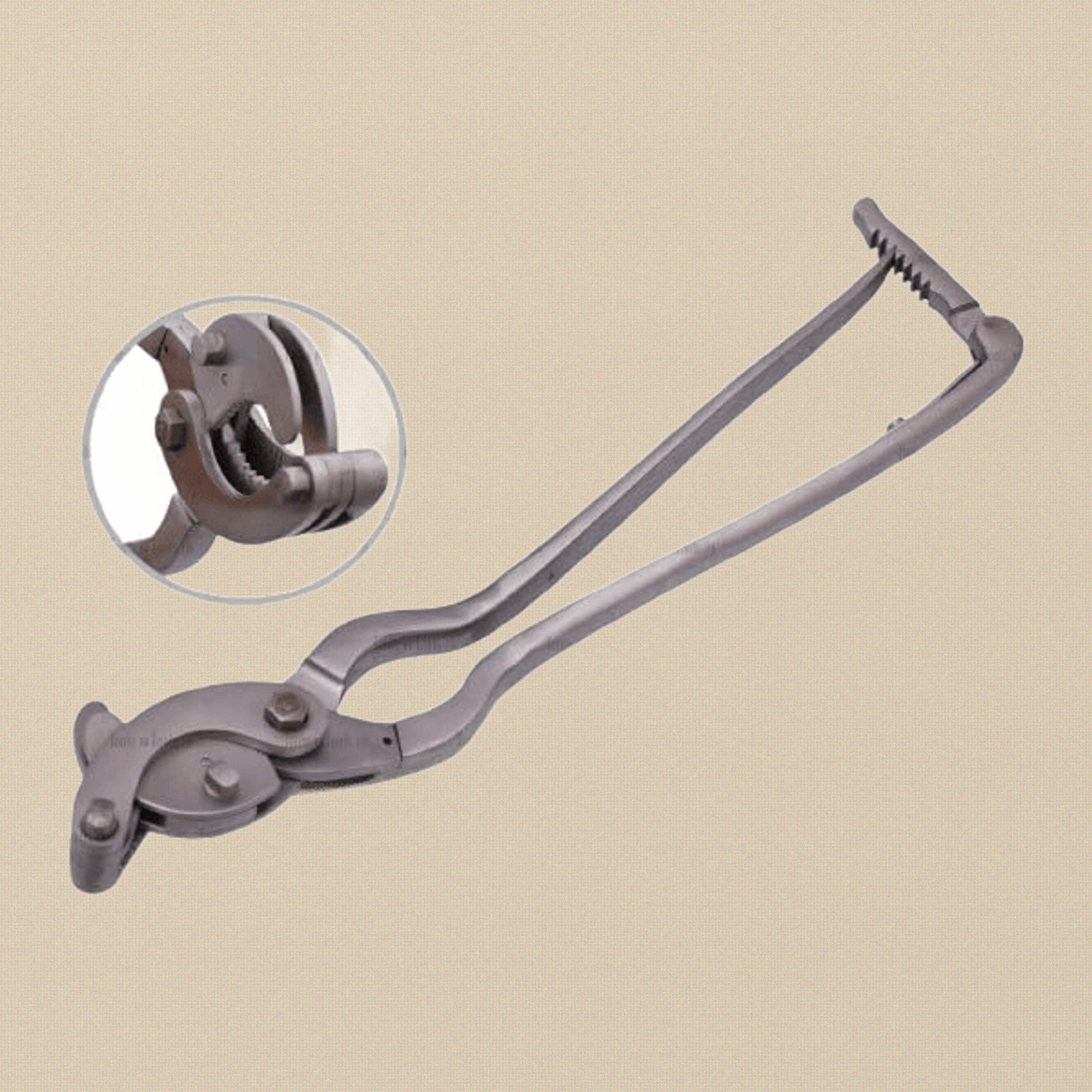 Professional Veterinary Curved Handle Serra Emasculator, 14.5-Inch Heavy Duty Triple Crush Castration Tool, Stainless Steel | Veterinary Instruments | Toolsmith Ltd UK