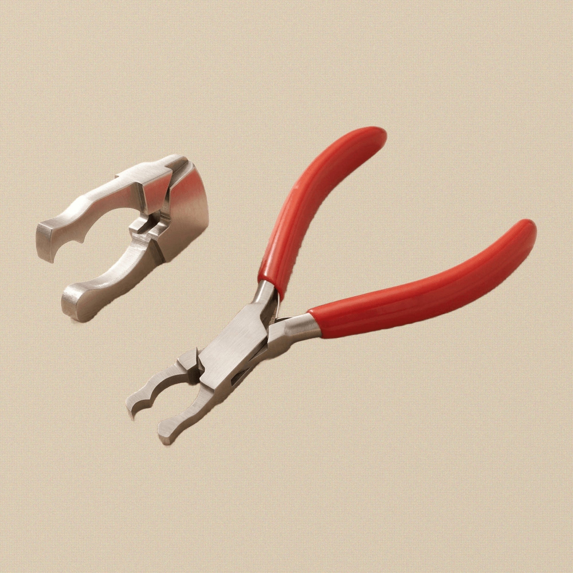 Special Prong Lifting Pliers, 130mm Length, 5.3mm Jaw Length, PVC Handles | Jewellery Making Tools | Toolsmith Ltd UK