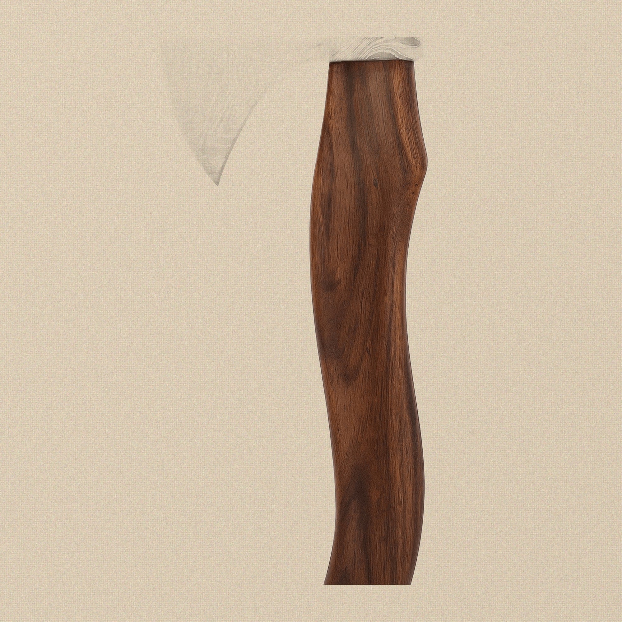 Double-Edged Damascus Steel Axe, 19-inch / 483mm, with Walnut Wood Handle and Leather Sheath | Axe | Toolsmith Ltd UK