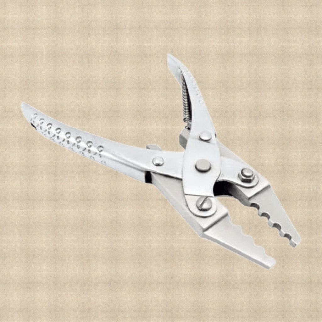Parallel Spring Action Swedging Pliers, 4-Hole Design, for Woodwind Repair and Jewellery Crafts | Jewellery Making Tools | Toolsmith Ltd UK