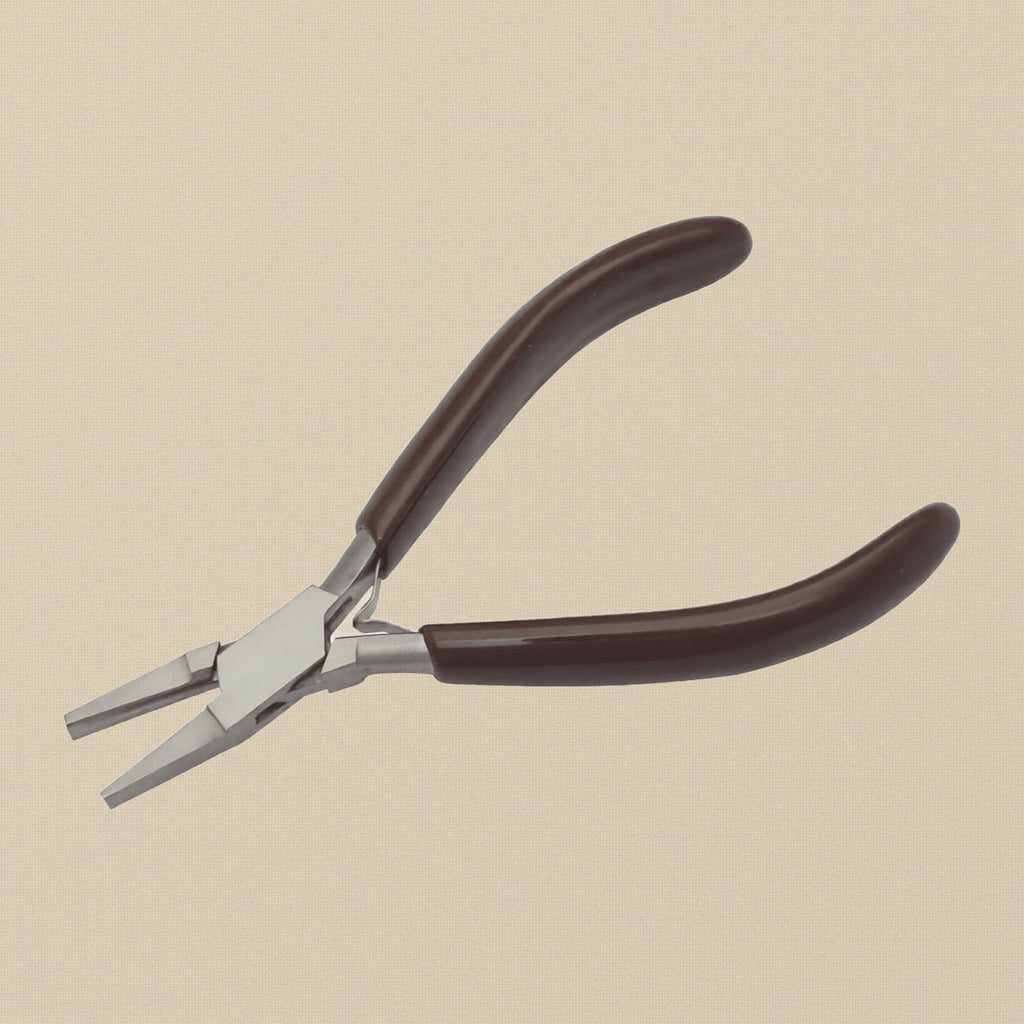 Ergonomic Comfort Half Round Flat Nose Pliers, Stainless Steel, 5.5 Inch, PVC Grips, Jewellery Crafts Hobby | Jewellery Making Tools | Toolsmith Ltd UK