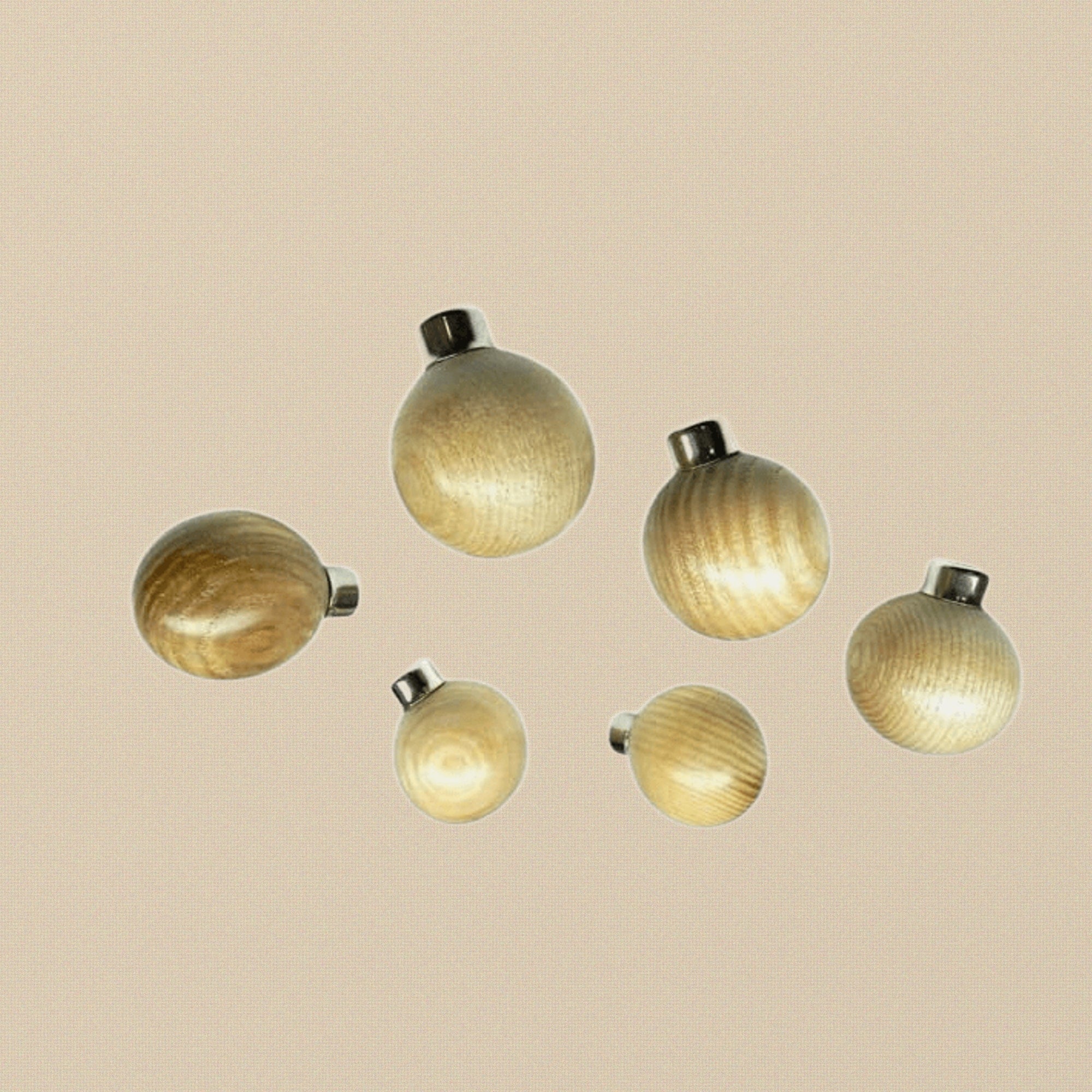 Generic Wood Graver Handles, Round Ball Shape, 34.4 mm Diameter, 6-Piece Set for Jewellery Setting | Jewellery Making Tools | Toolsmith Ltd UK