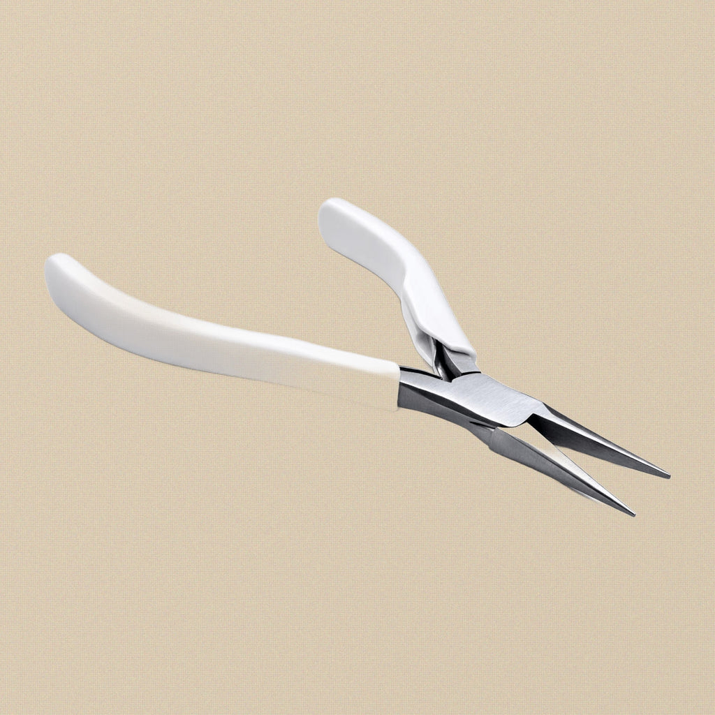 Chain Nose Pliers 120mm, White Molded Handles, Jewellery Making Tool for Hobby Wire Work | Jewellery Making Tools | Toolsmith Ltd UK