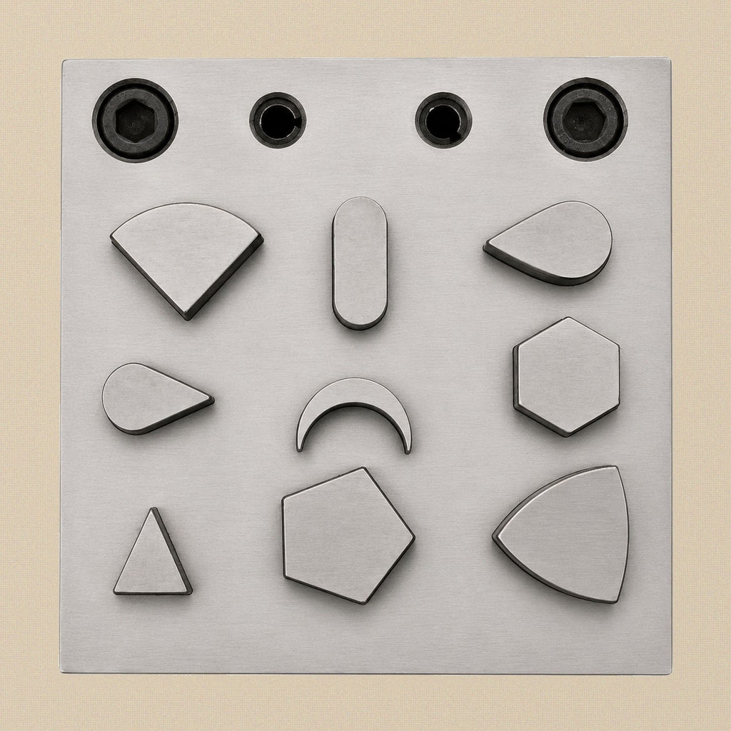 Steel Disc Cutter Set, 9 Geometric Shapes, 7-21mm, Jewellery Design Pattern Making Tool | Jewellery Making Tools | Toolsmith Ltd UK