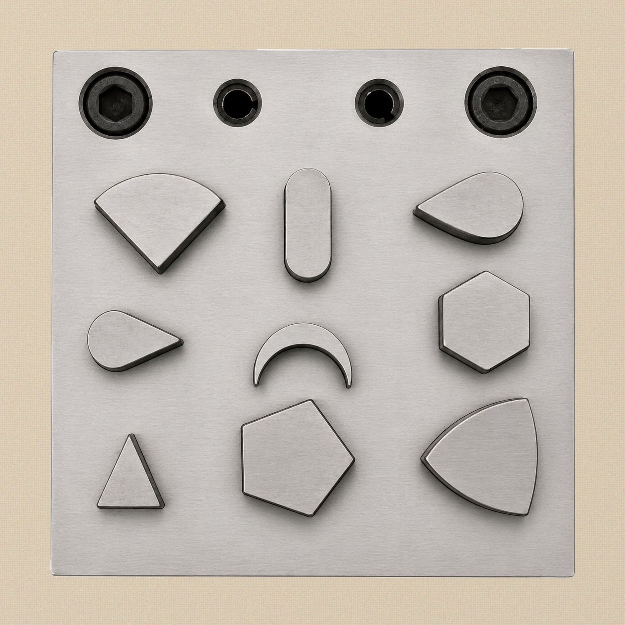 Steel Disc Cutter Set, 9 Geometric Shapes, 7-21mm, Jewellery Design Pattern Making Tool | Jewellery Making Tools | Toolsmith Ltd UK