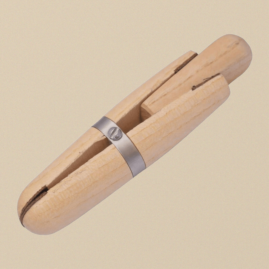 Premium Double Ended Wooden Ring Clamp with 1" Leather Jaws, Durable Hardwood Jewellery Crafts Making Tool with Stopper | Jewellery Making Tools | Toolsmith Ltd UK