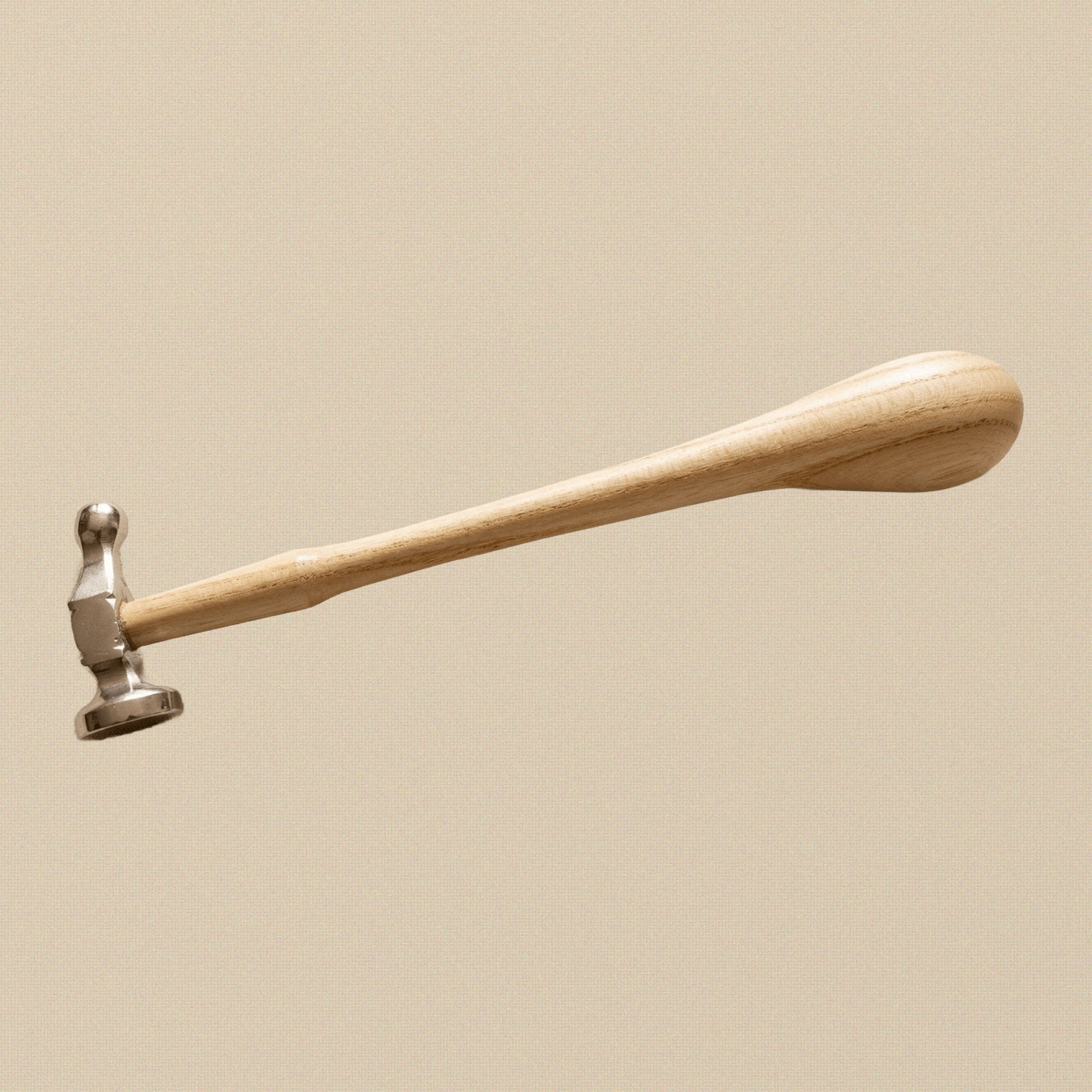 22mm German Style Bow Face Ball Peen Chasing Hammer with Wood Handle, Metal Planishing Repousse Tool for Metalwork | Jewellery Making Tools | Toolsmith Ltd UK