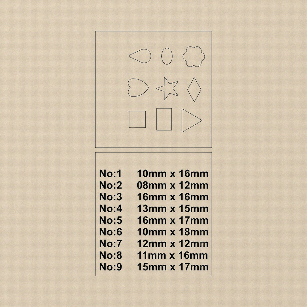 9 Hole Multi Steel Disc Cutter Set, Jewellery Making Shapes, 1/2″ – 5/8″ Range, Assorted Pattern Templates | Jewellery Making Tools | Toolsmith Ltd UK