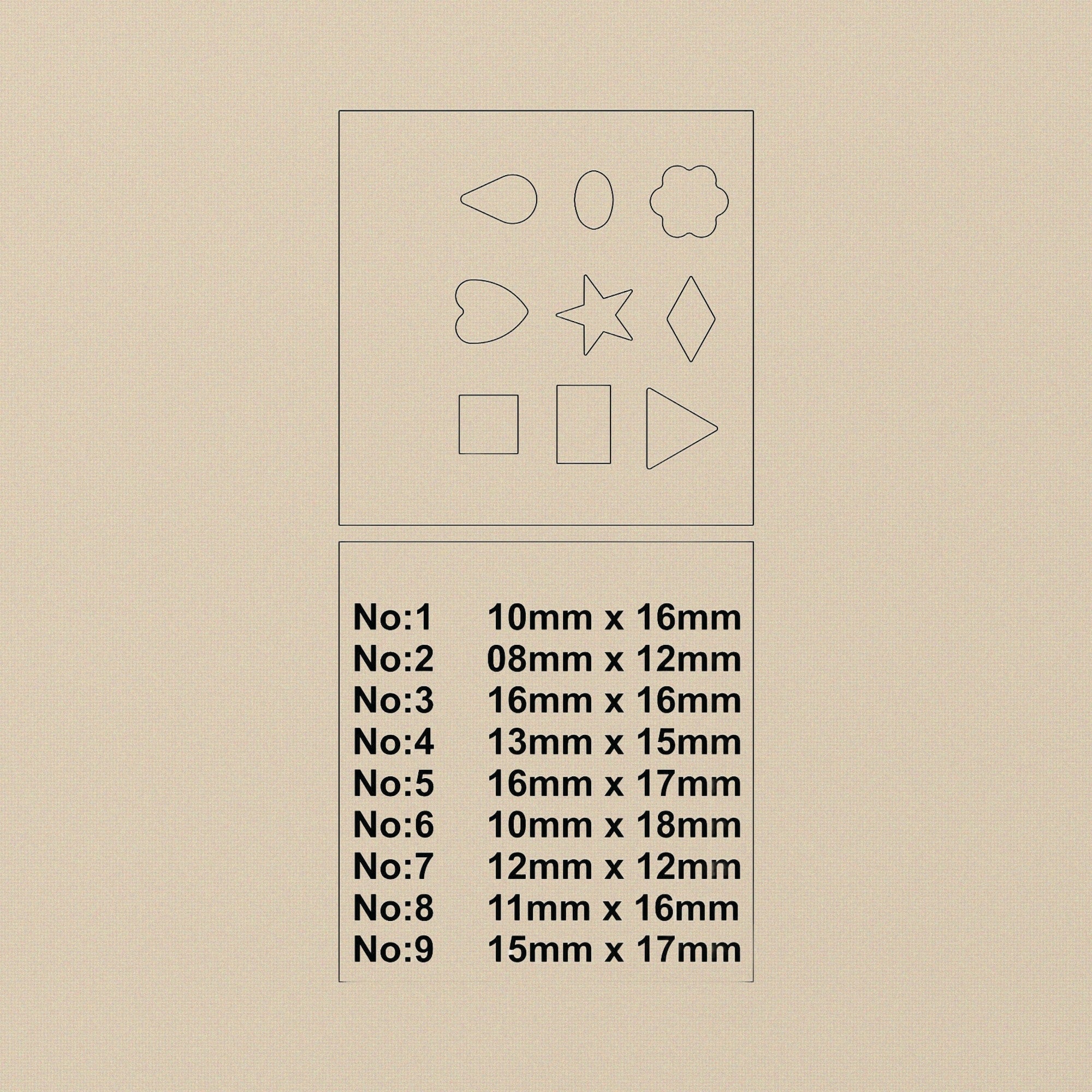9 Hole Multi Steel Disc Cutter Set, Jewellery Making Shapes, 1/2″ – 5/8″ Range, Assorted Pattern Templates | Jewellery Making Tools | Toolsmith Ltd UK