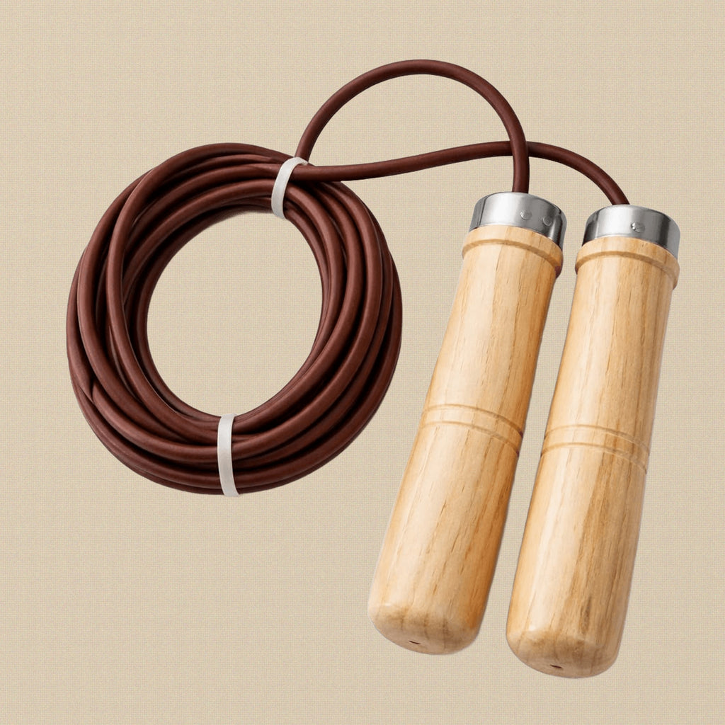 Wooden Handle Leather Jump Rope with Wooden Handles, Adjustable, for Fitness, Exercise, Gym Workout | Hobby & Craft Tools | Toolsmith Ltd UK
