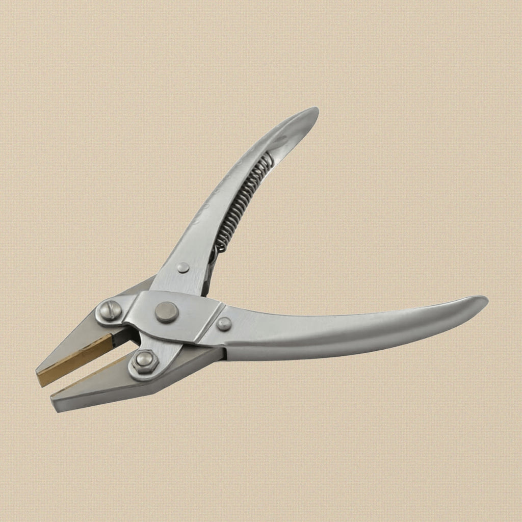 5.5 Inch Heavy Duty Parallel Action Flat Nose Pliers with Smooth Brass Jaws, for Jewellery Making and Wire Work | Jewellery Making Tools | Toolsmith Ltd UK