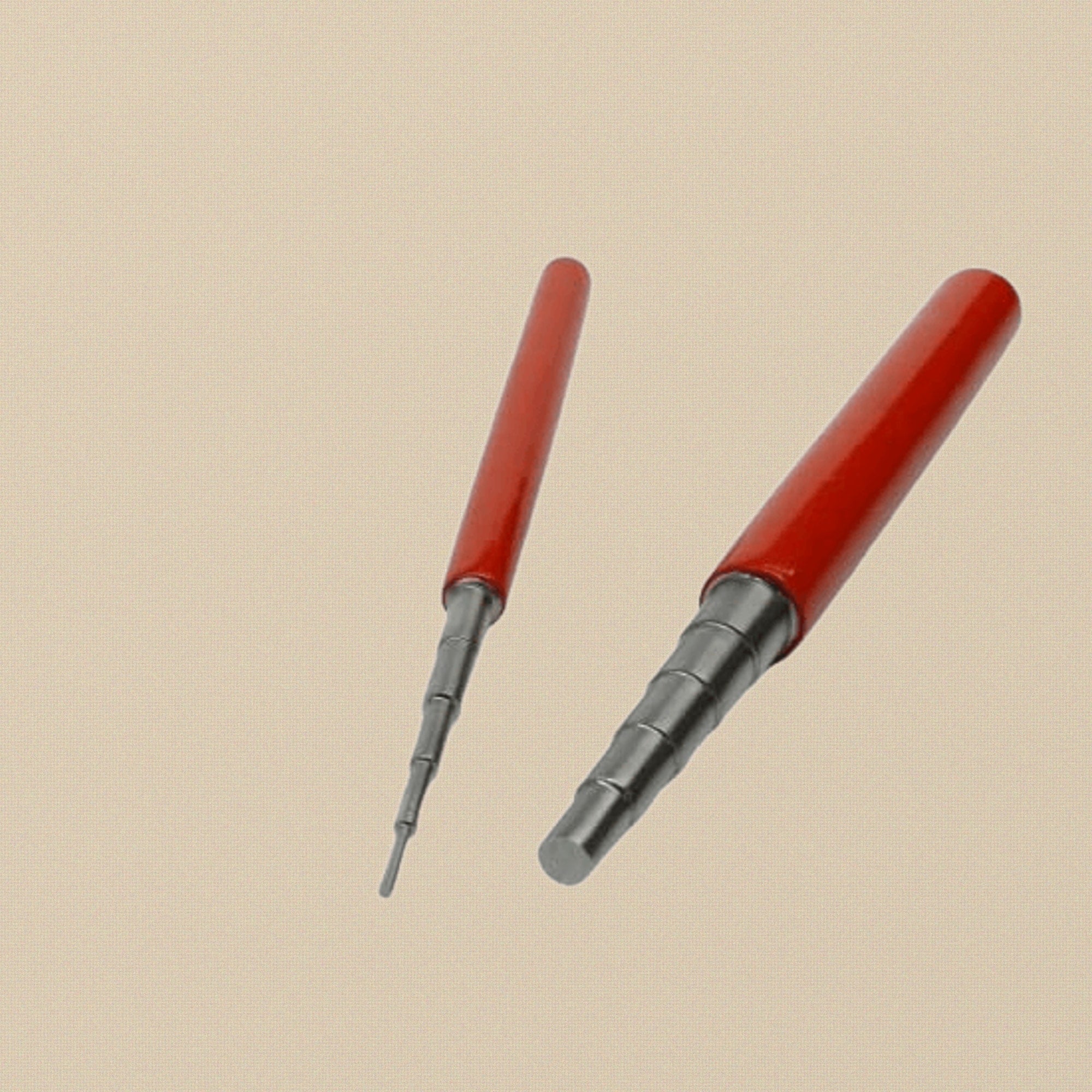 Wire Wrapping Steel Mandrels Set, Bead Working Tools, Jump Ring Making, Red Handle, 2-Piece | Jewellery Making Tools | Toolsmith Ltd UK