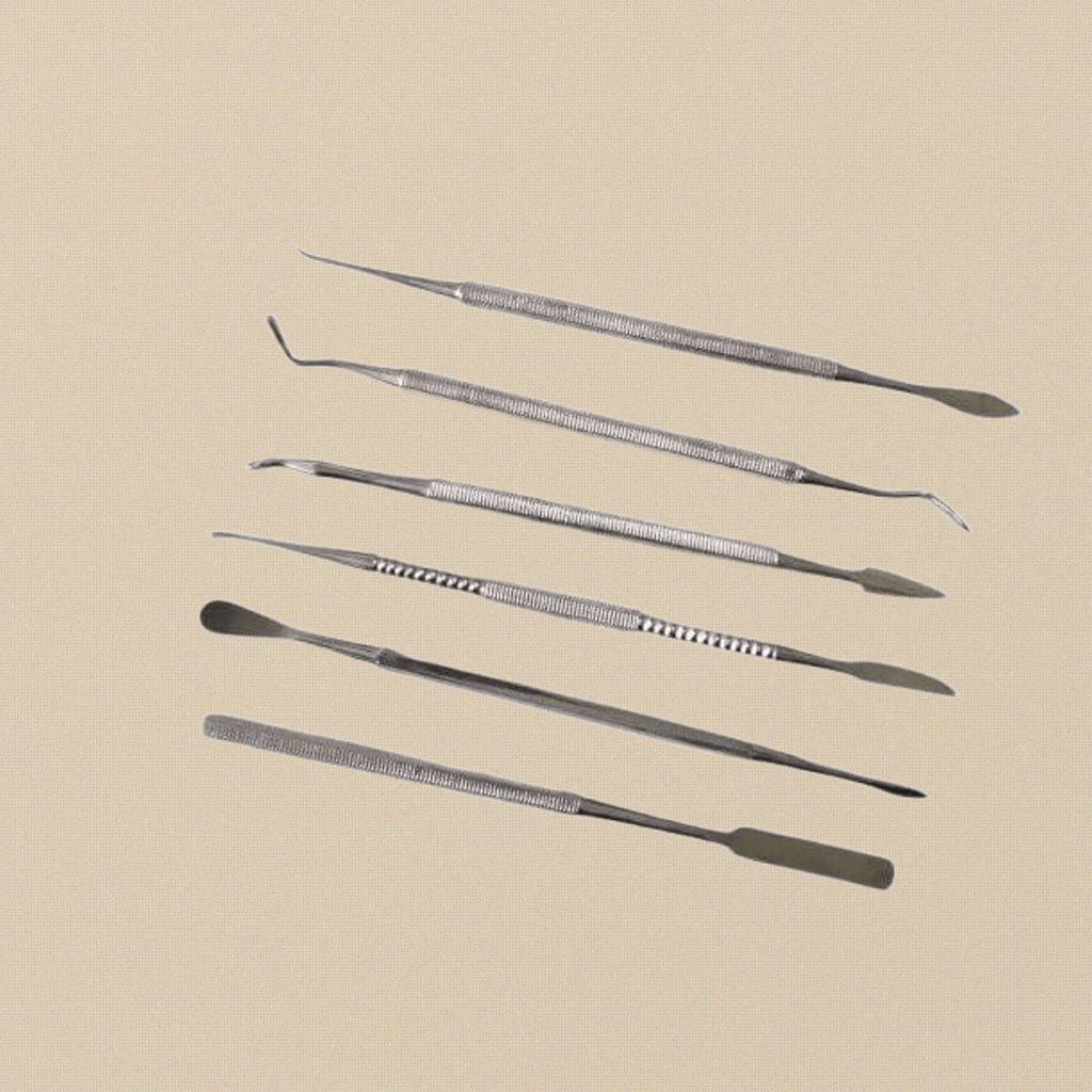 Professional 6 Piece Wax Carving Tools Set, Stainless Steel, Double Ended, Clay Sculpting and Modelling Instruments | Hobby & Craft Tools | Toolsmith Ltd UK