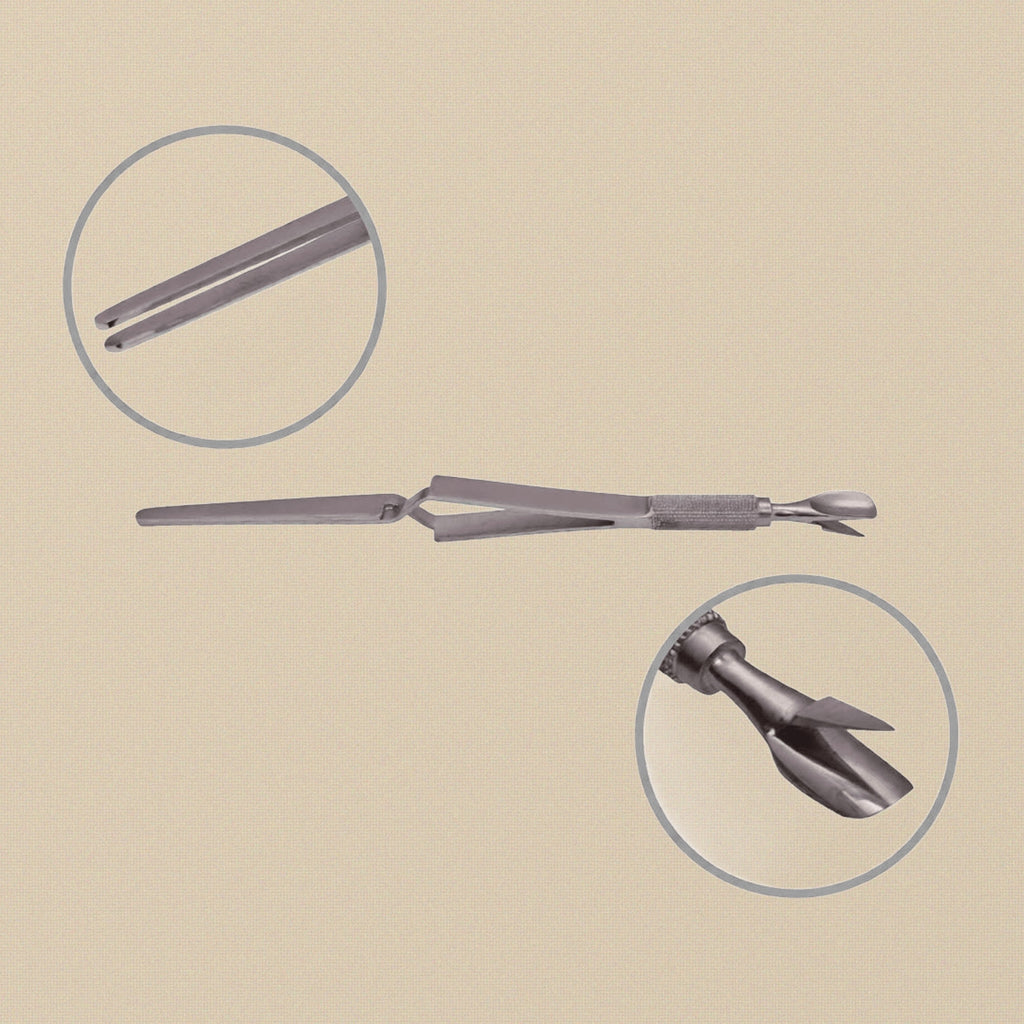 3 in 1 Multi Function Nail Acrylic Pincher Cuticle Pushers Tweezers for Manicure and Pedicure | Beauty & Nail Tools | Toolsmith Ltd UK