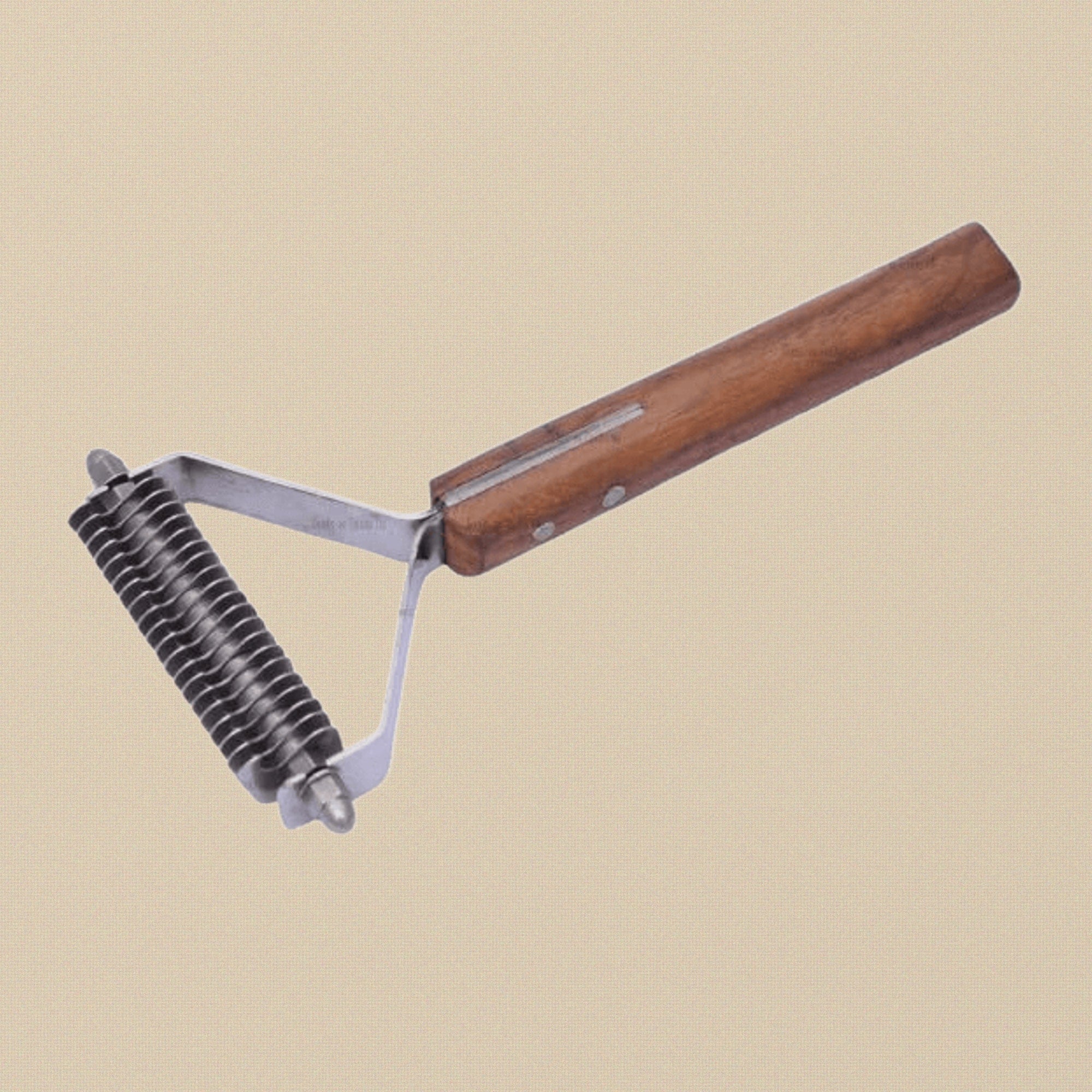 20 Blade Pet Grooming Dematting Tool, Dogs and Cats Hair Stripper/ Brush with Wooden Handle, Metal Spring Design for Pets Fur Removal Comb | Pet Grooming Tools | Toolsmith Ltd UK
