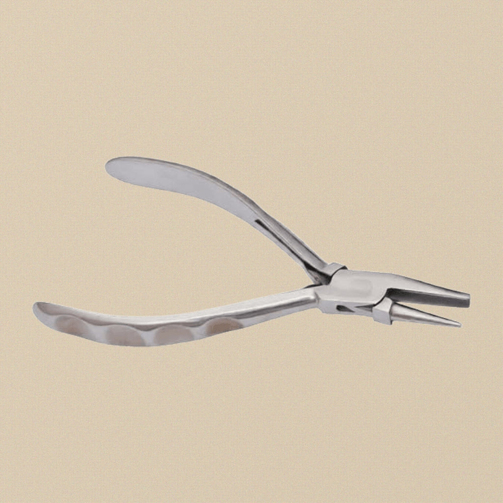 Design Handles Round and Concave Nose Pliers for Jewellery Making, Polished Stainless Steel, 5.5 Inch, Wire Crafts Tool | Jewellery Making Tools | Toolsmith Ltd UK