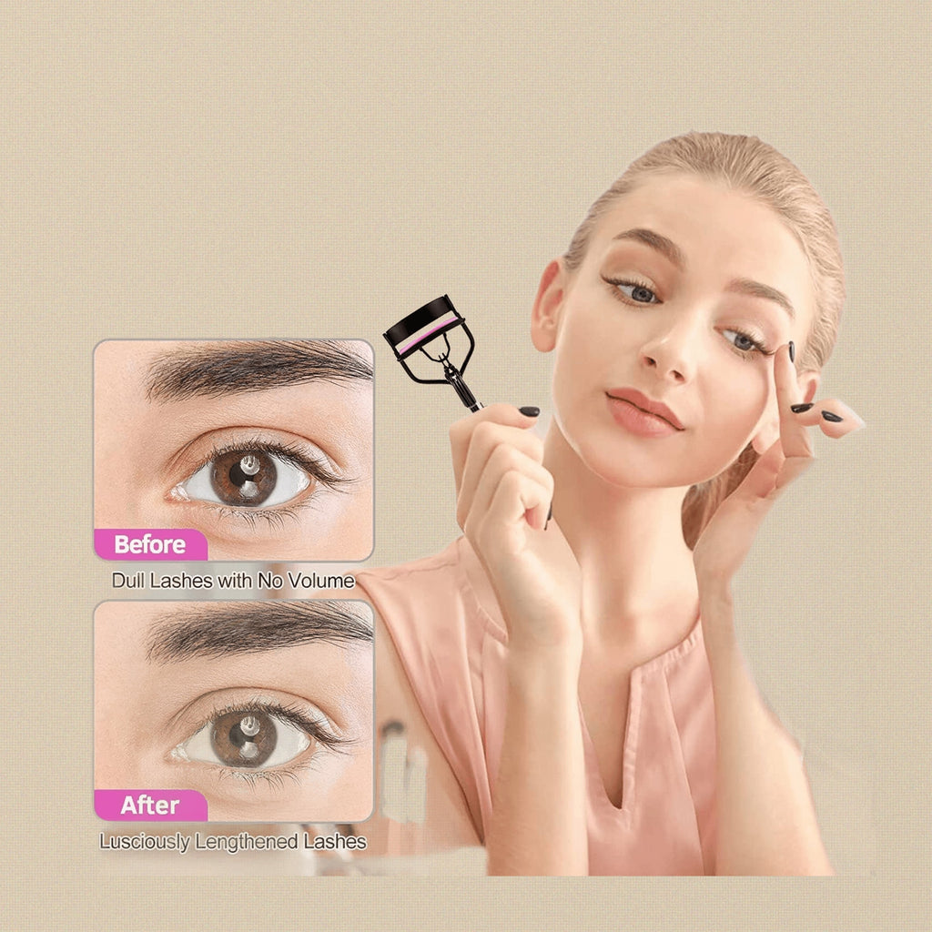1 x Premium Eyelash Curlers with Soft Rubber Grip, Pink and Black, Makeup Curling Styling Tool | Beauty & Nail Tools | Toolsmith Ltd UK
