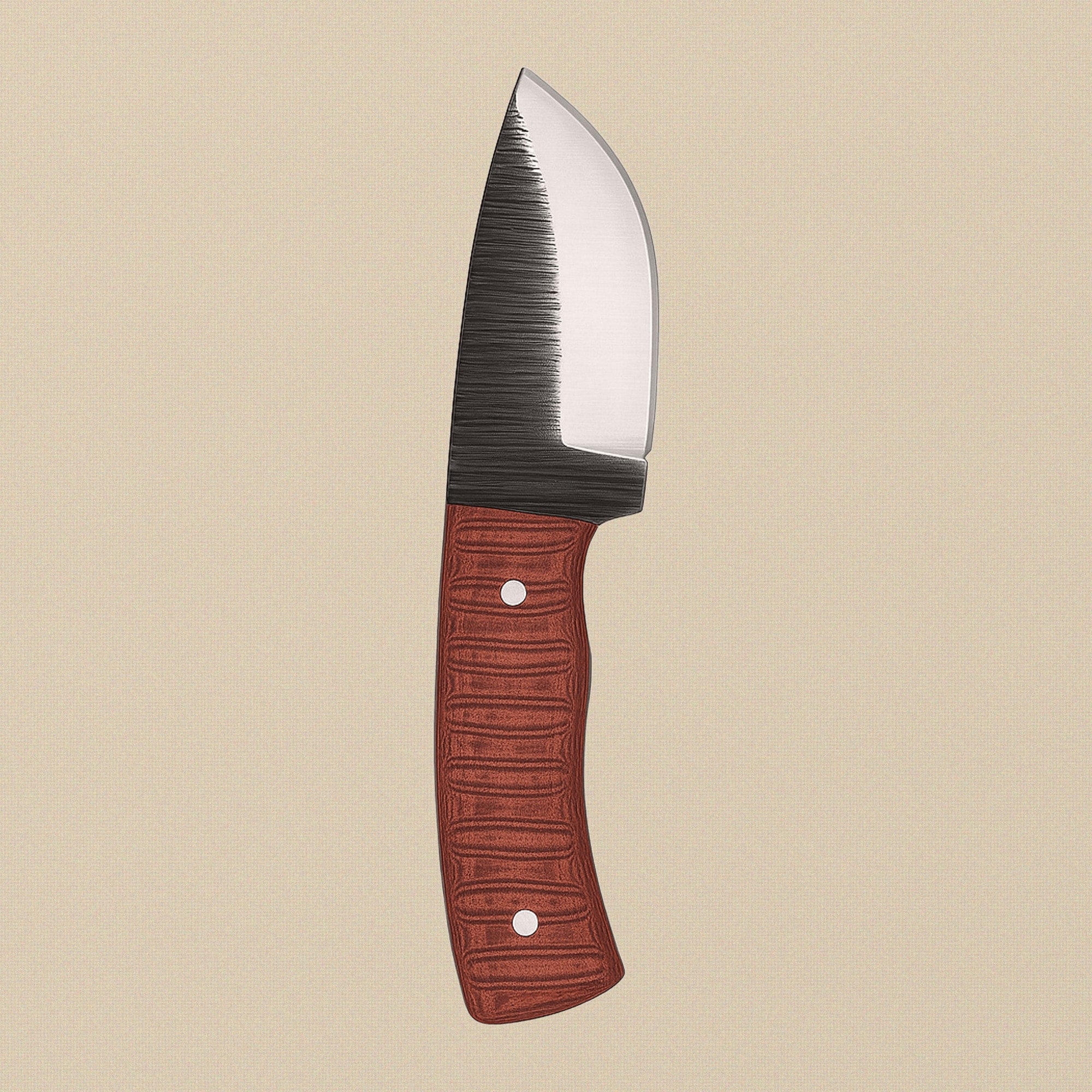 Hand-Forged Layered Steel Utility Knife (9.5-inch) with Red Pakkawood Handle and Leather Sheath | Utility Knife | Toolsmith Ltd UK