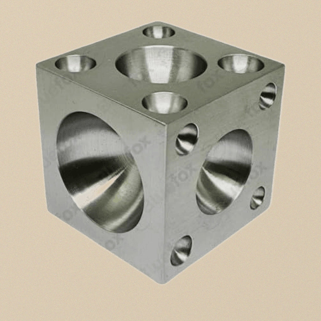 Steel Doming Block, 3 x 3 inches, Dapping Tool for Metal Shaping and Jewellery Making, 4.25-54 mm | Jewellery Making Tools | Toolsmith Ltd UK