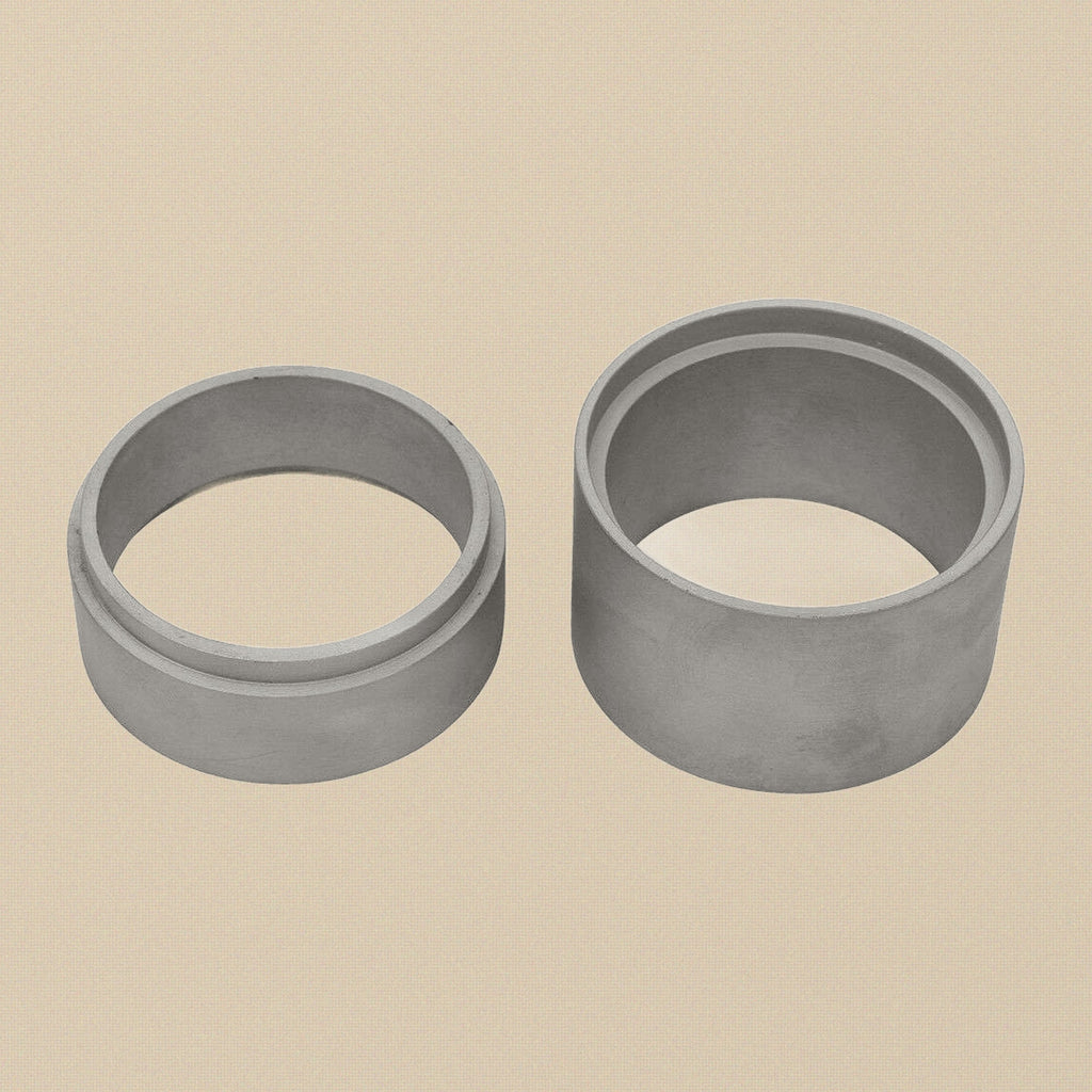 60mm x 60mm Aluminium Sand Casting Mould Rings, 2-Part Set for Delft Clay and Petrobond | Jewellery Making Tools | Toolsmith Ltd UK
