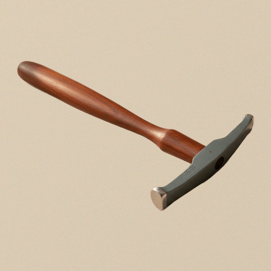 Rounded Planishing Hammer with Wood Handle, 10 Inch, Large-Scale Metalwork Jewellery Crafts Repoussé Tool | Jewellery Making Tools | Toolsmith Ltd UK