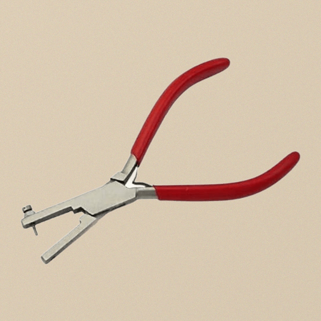 Metal Punch Hole Pliers for Soft Metals Plastics and Leather, 1.5mm, Tool Steel, Ergonomic Rubber Coated Handle | Jewellery Making Tools | Toolsmith Ltd UK