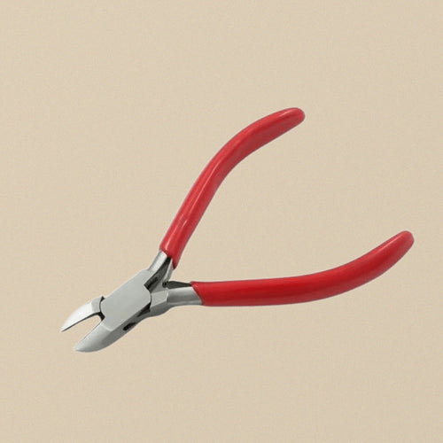4.5" Heavy Duty Side Cutters, Semi Flush Diagonal Cutters for Jewellery Making and Wire Work, PVC Handle, Stainless Steel, 11.4 cm | Jewellery Making Tools | Toolsmith Ltd UK