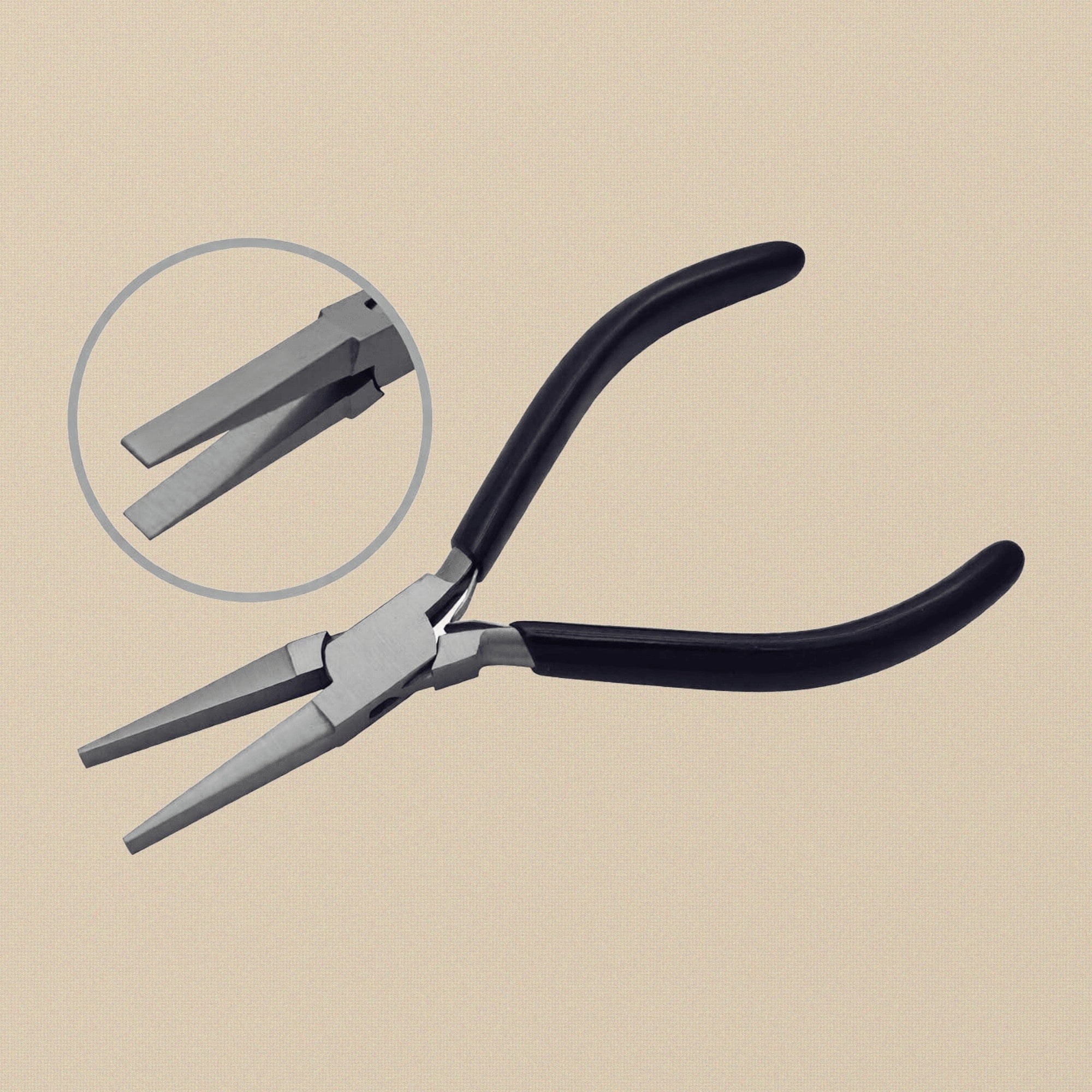 Long Flat Nose Pliers, Stainless Steel, 140mm, 1.5 Inch Jaws, for Jewellery Making, Beading, Fishing and Watchmakers | Watch & Clock Tools | Toolsmith Ltd UK