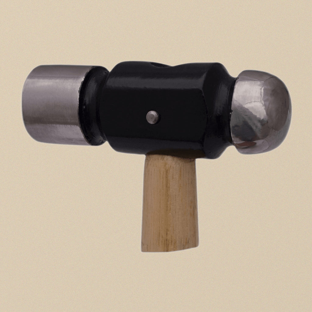 Ball Peen Hammer, 8 oz/ 227g, Metal Working Tool for Jewellery Making and Crafts, Wooden Handle | Jewellery Making Tools | Toolsmith Ltd UK