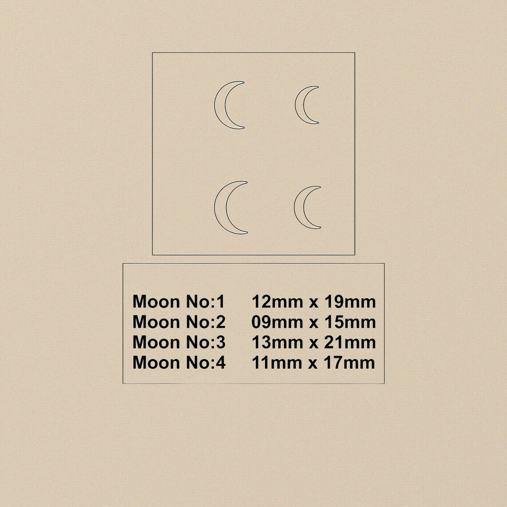 Professional Moon Shape Steel Disc Cutter Set, 4 Sizes 9-21mm, Jewellery Making Pattern Tool with Multiple Crescent Templates for Metalwork Design | Jewellery Making Tools | Toolsmith Ltd UK