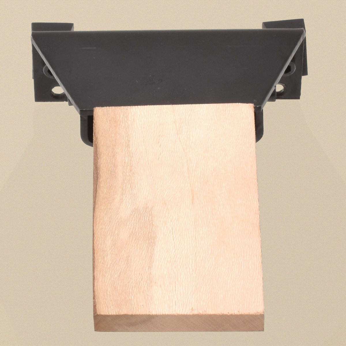 Bench peg and clamp from the front showing the mounting bracket