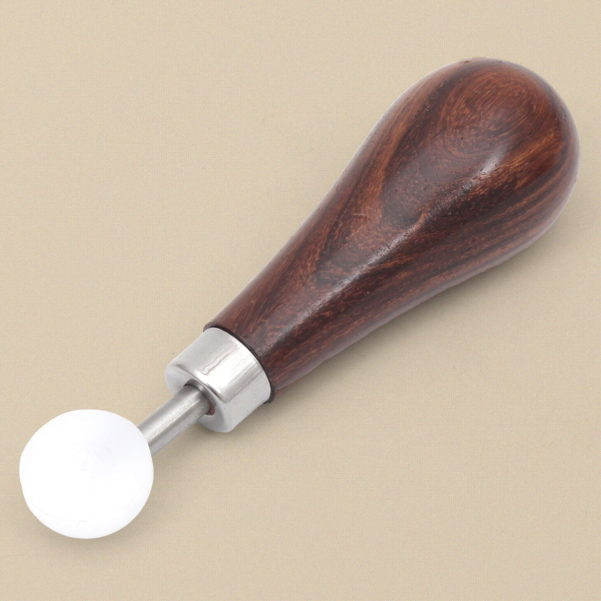 Nylon Head Bezel Pusher and Burnisher, 4 Inch, Non-Marring Round Head on a Hardwood Handle, for Stone Setting | Jewellery Making Tools | Toolsmith Ltd UK