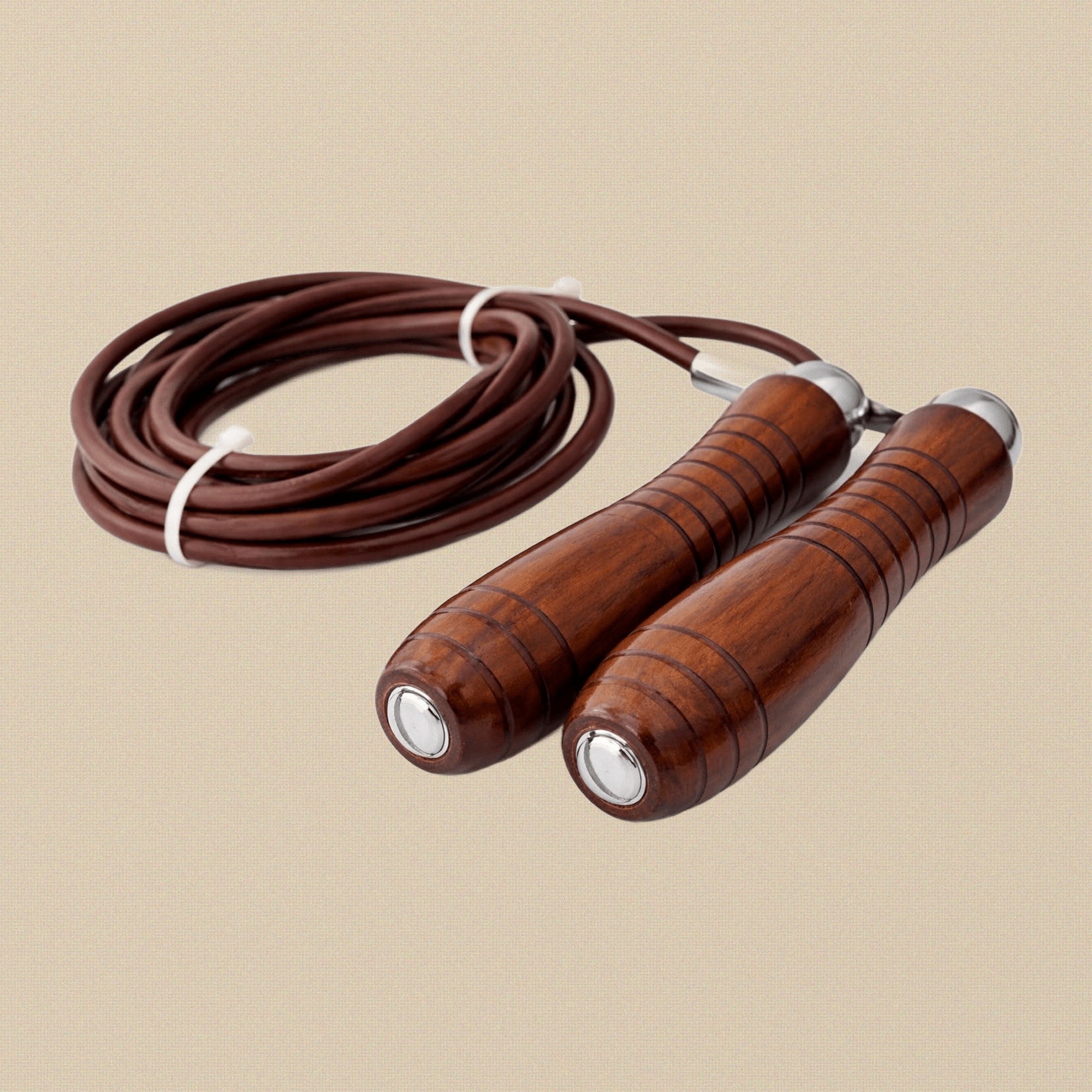 Pro Leather Jump Rope with Wooden Handles, Adjustable Speed Skipping Rope for Fitness, Exercise and Gym Workout | Hobby & Craft Tools | Toolsmith Ltd UK