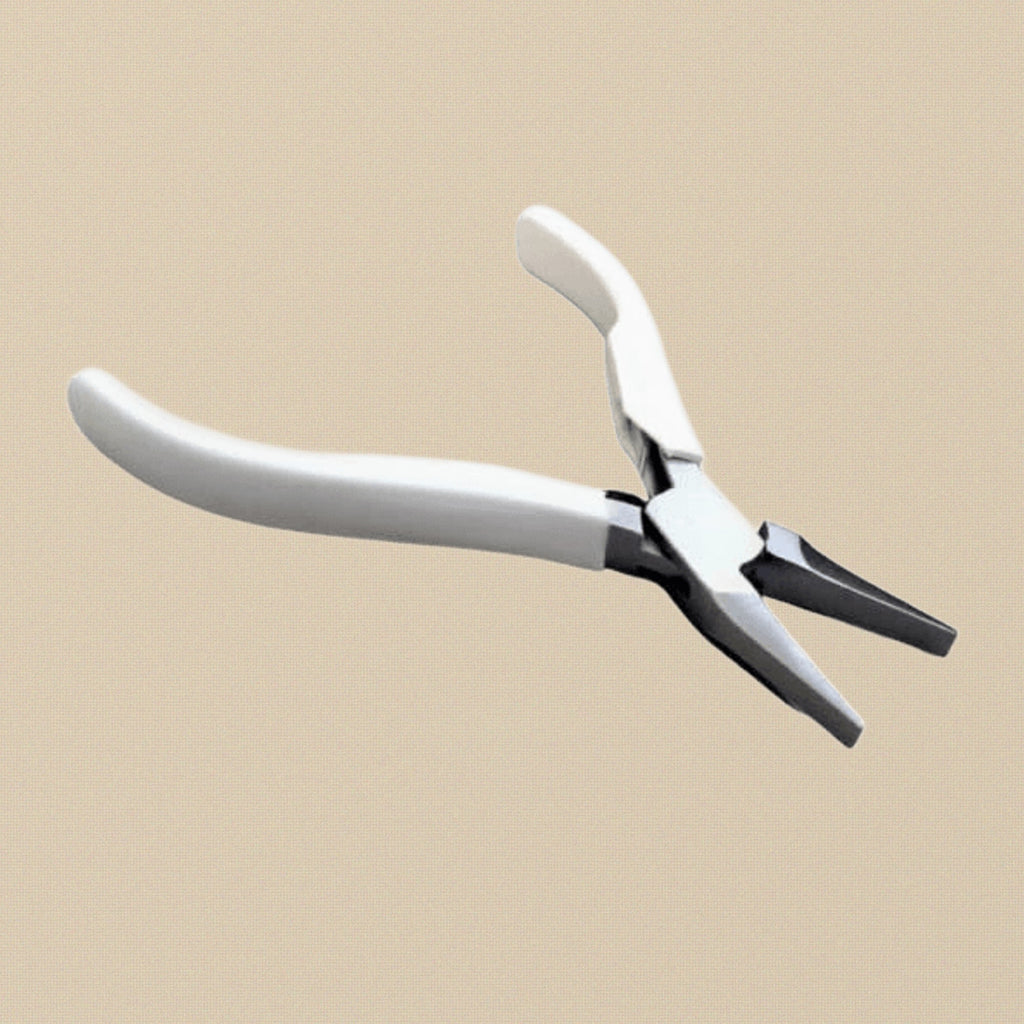 Flat Nose Pliers 120mm, White Molded Handles, Jewellery Making Tool for Hobby Wire Work | Jewellery Making Tools | Toolsmith Ltd UK
