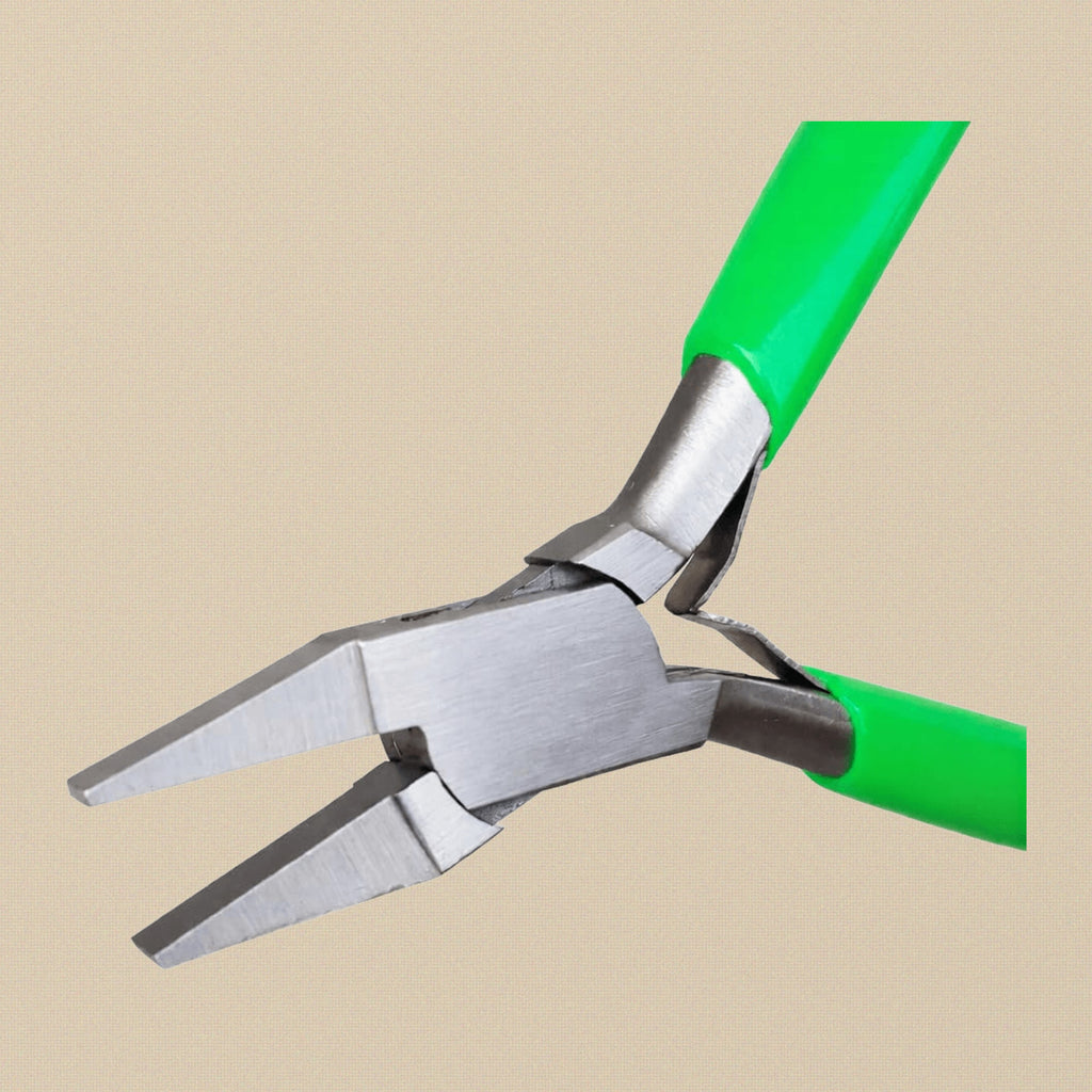 Short/ Small Flat Nose Pliers for Jewellery Making, PVC Handle, 125mm, Smooth Jaw Pliers for Beading and Crafts | Jewellery Making Tools | Toolsmith Ltd UK