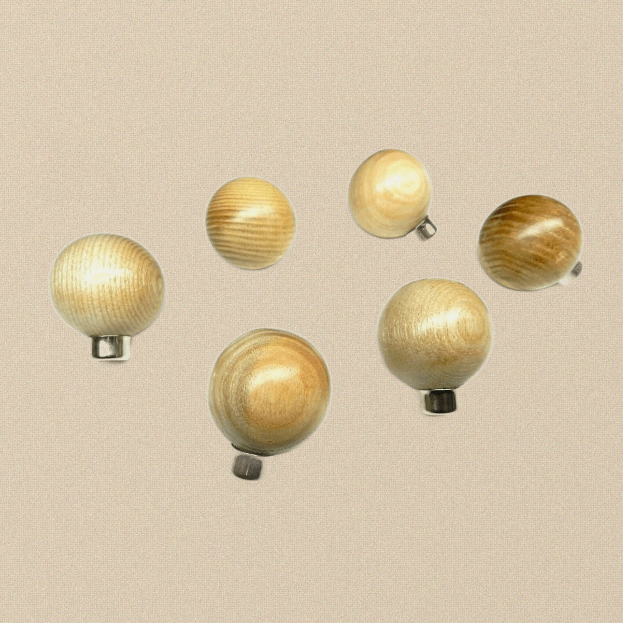 Generic Wood Graver Handles, Round Ball Shape, 34.4 mm Diameter, 6-Piece Set for Jewellery Setting | Jewellery Making Tools | Toolsmith Ltd UK