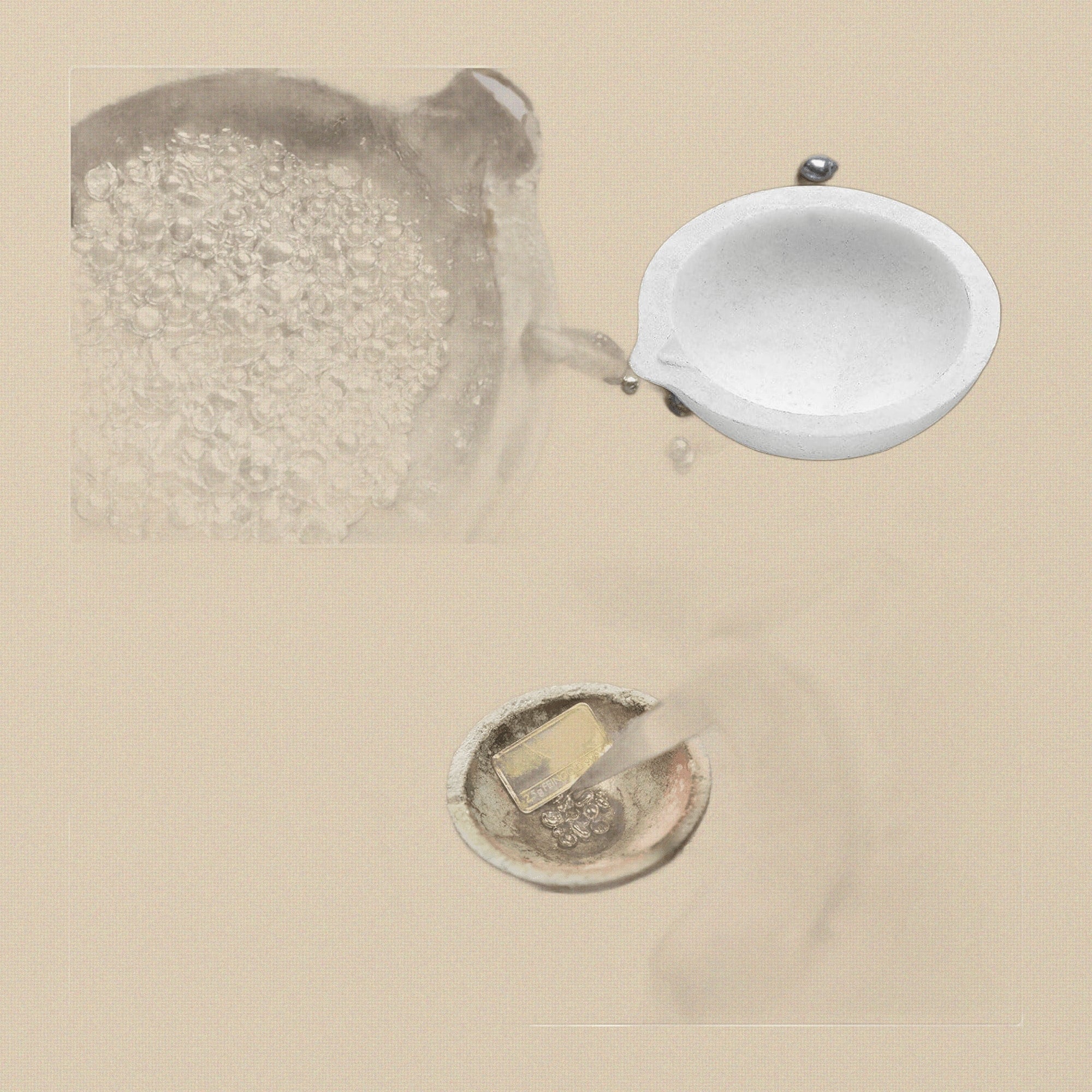 Ceramic Crucible Dish, Fused Silica Material, 100g Capacity, 2-Inch Diameter, High Temperature Heat Resistant for Melting Casting Gold Silver Copper | Jewellery Making Tools | Toolsmith Ltd UK