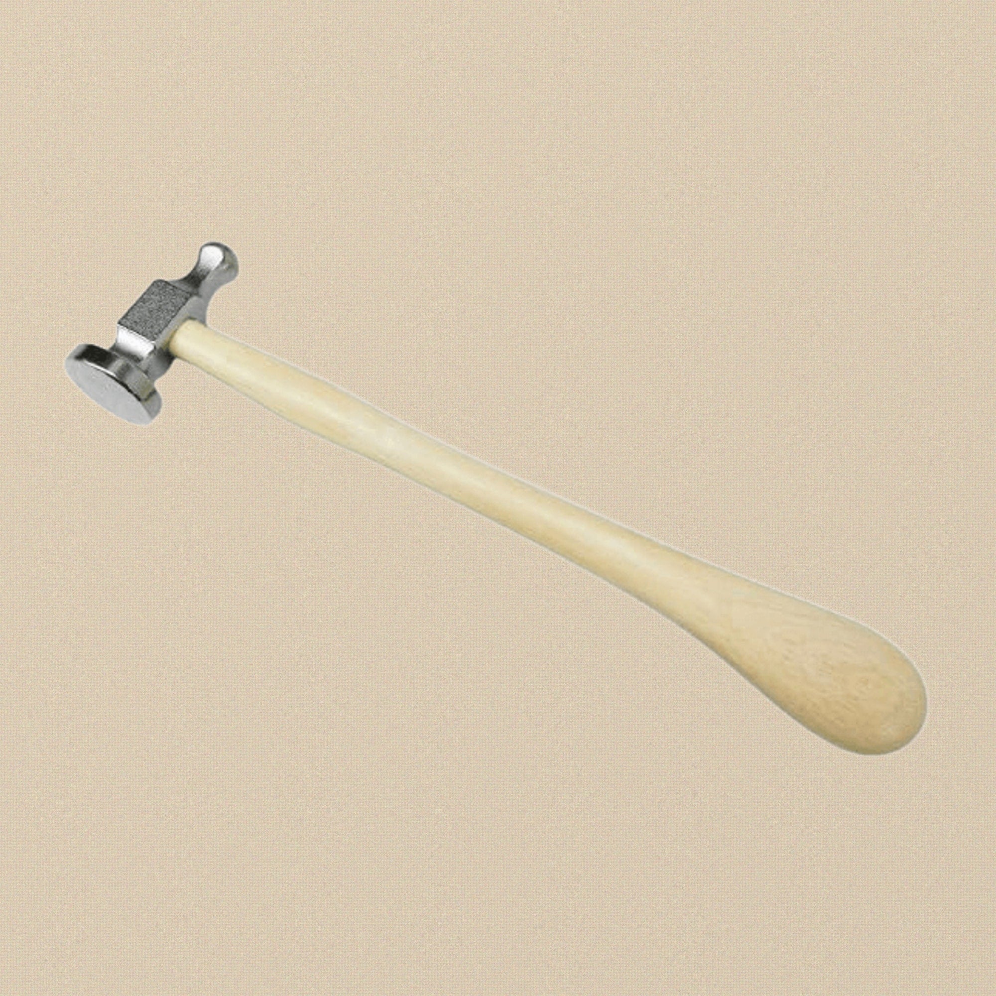 Chasing Hammer Jewellery Tool, 22mm Flat Face Metal Repousse, Silver Smith Metalworking Hammer with Wooden Handle | Jewellery Making Tools | Toolsmith Ltd UK